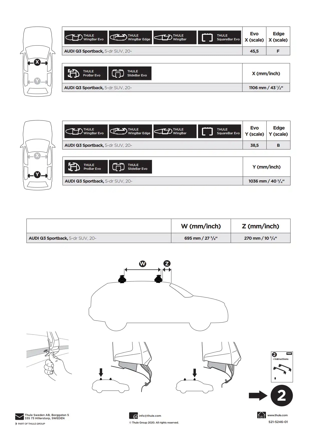 Kit Thule 145246 2 Manual