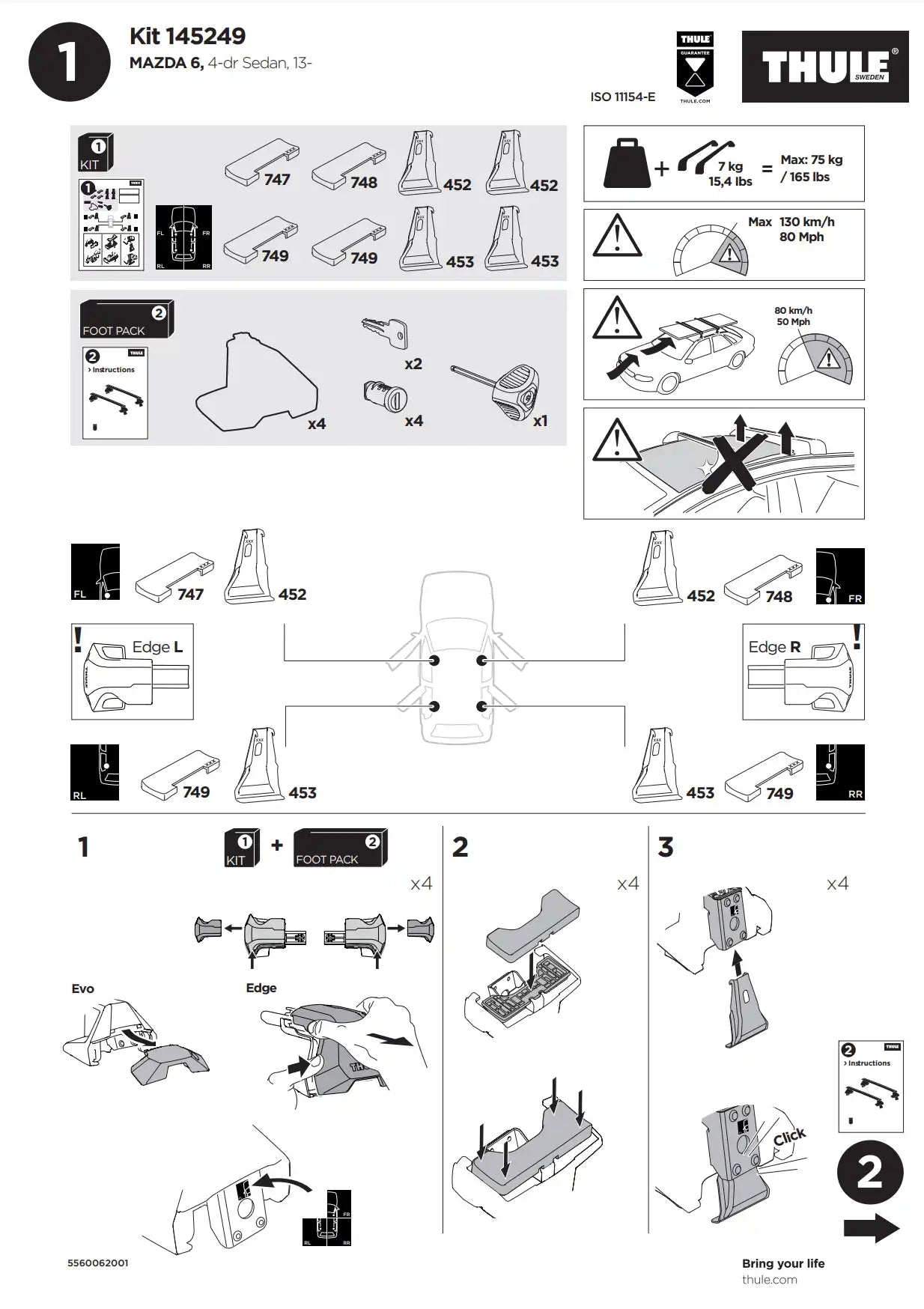 Kit Thule 145249 2 Manual