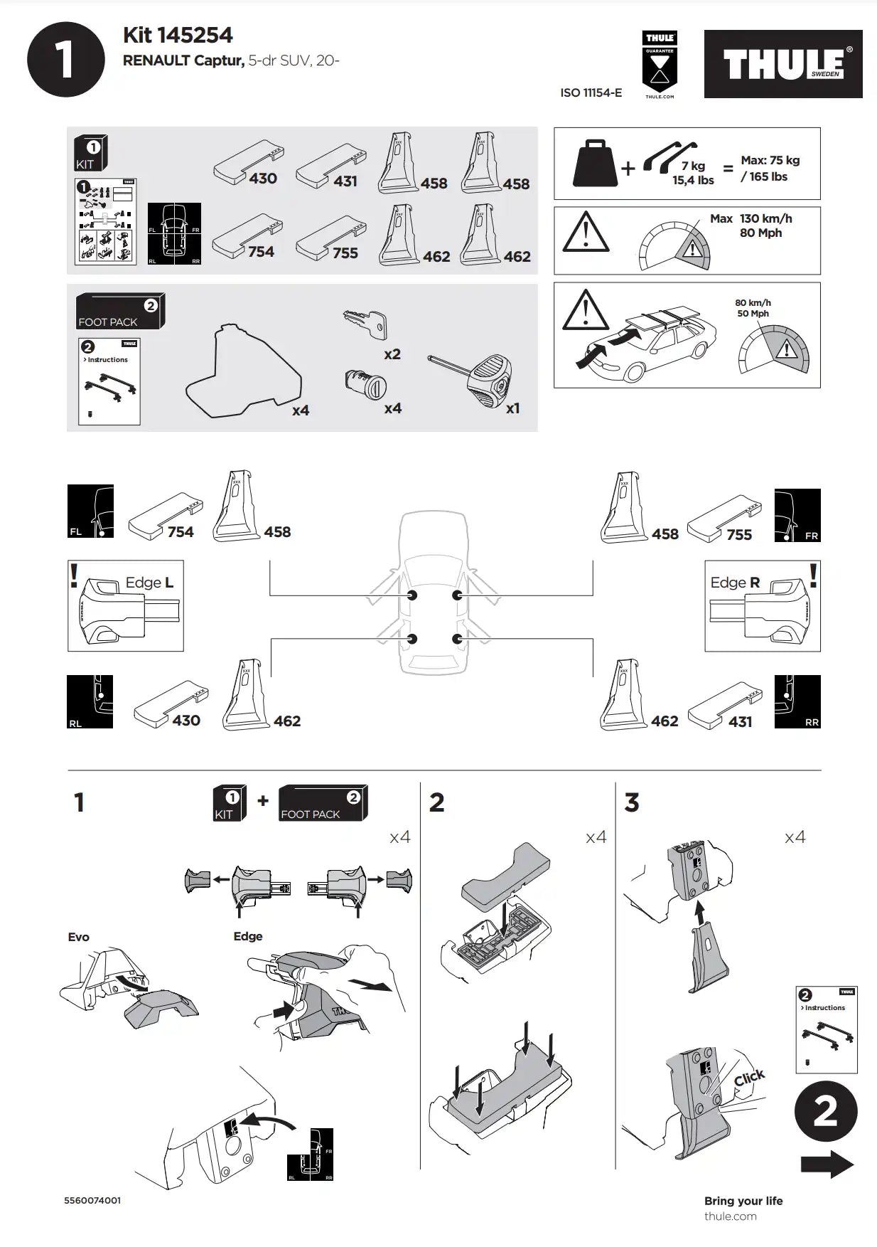 Kit Thule 145254 02 Manual