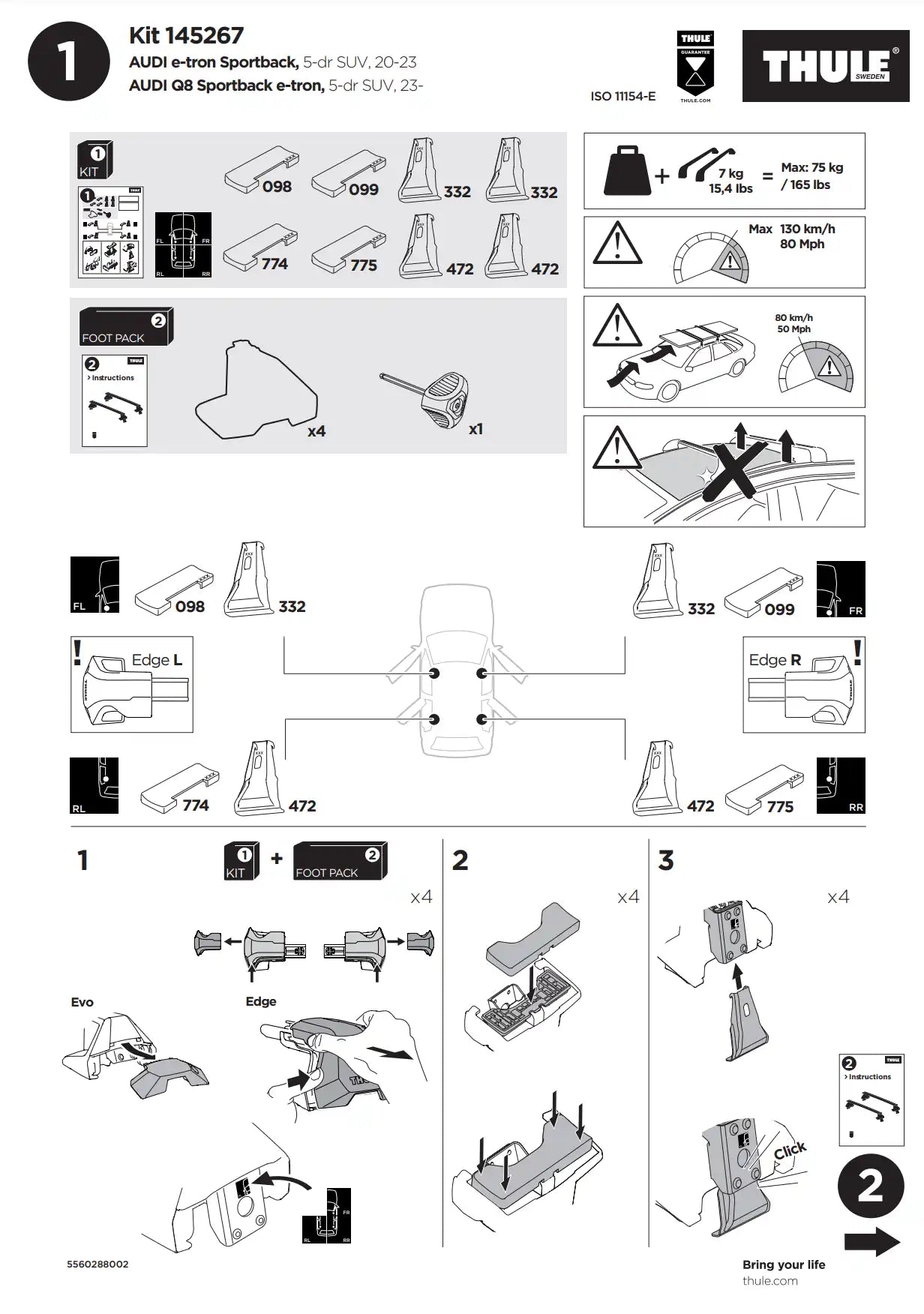 Kit Thule 145267 02 Manual