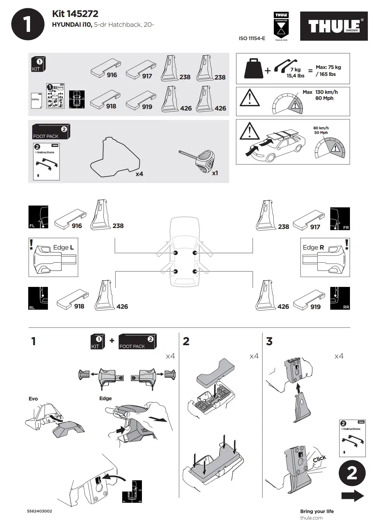 Kit Thule 145272 02 Manual