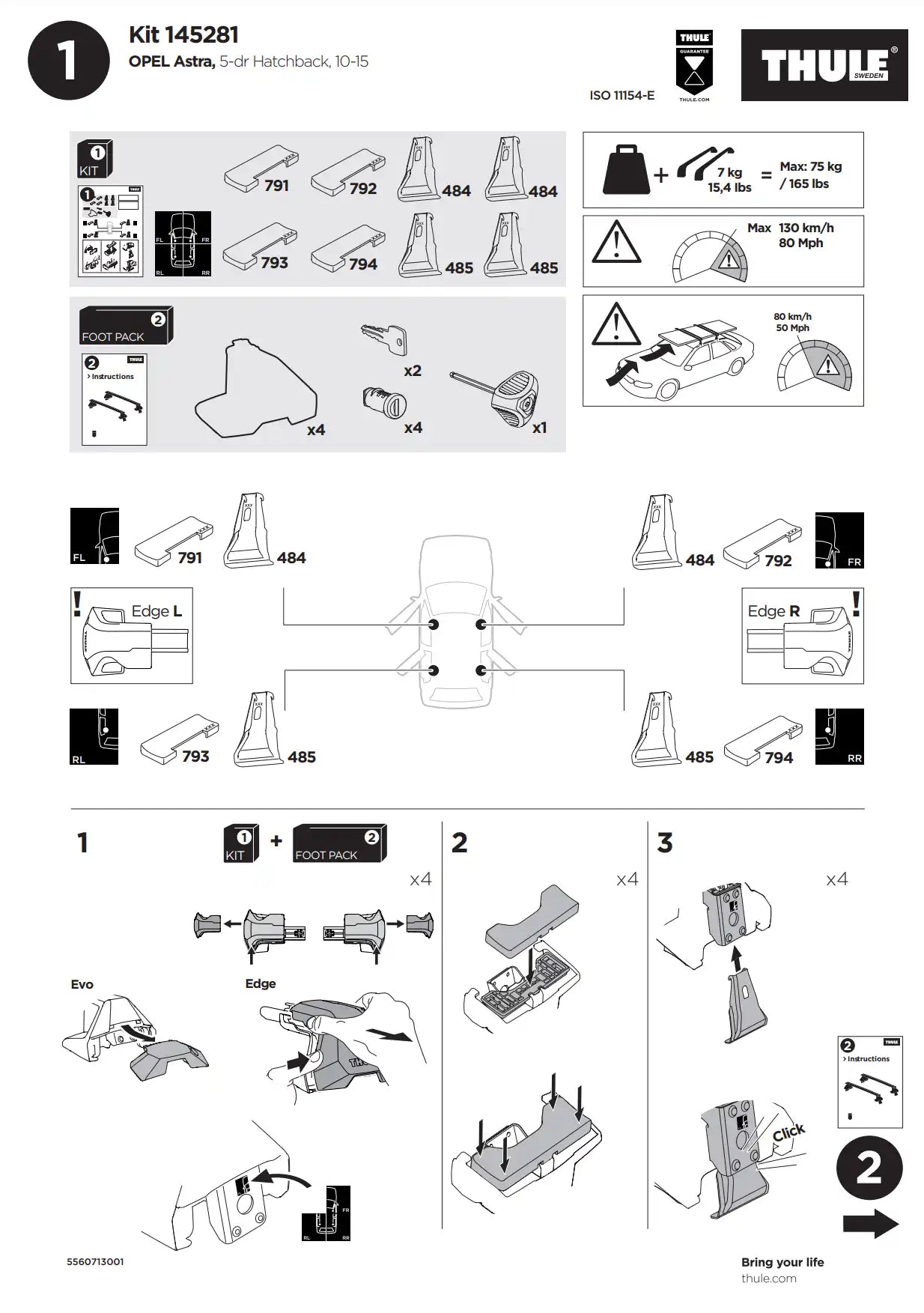Kit Thule 145281 02 Manual