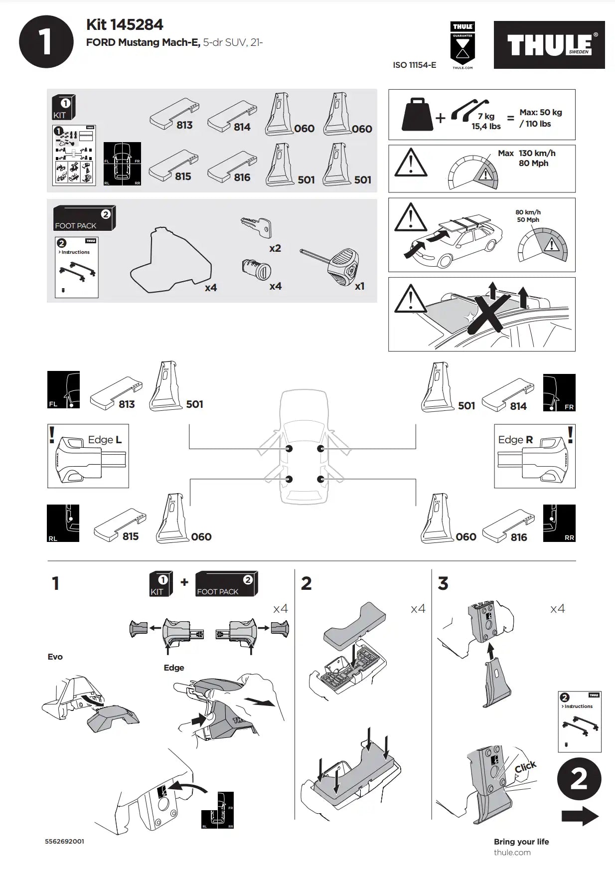 Kit Thule 145284 02 Manual