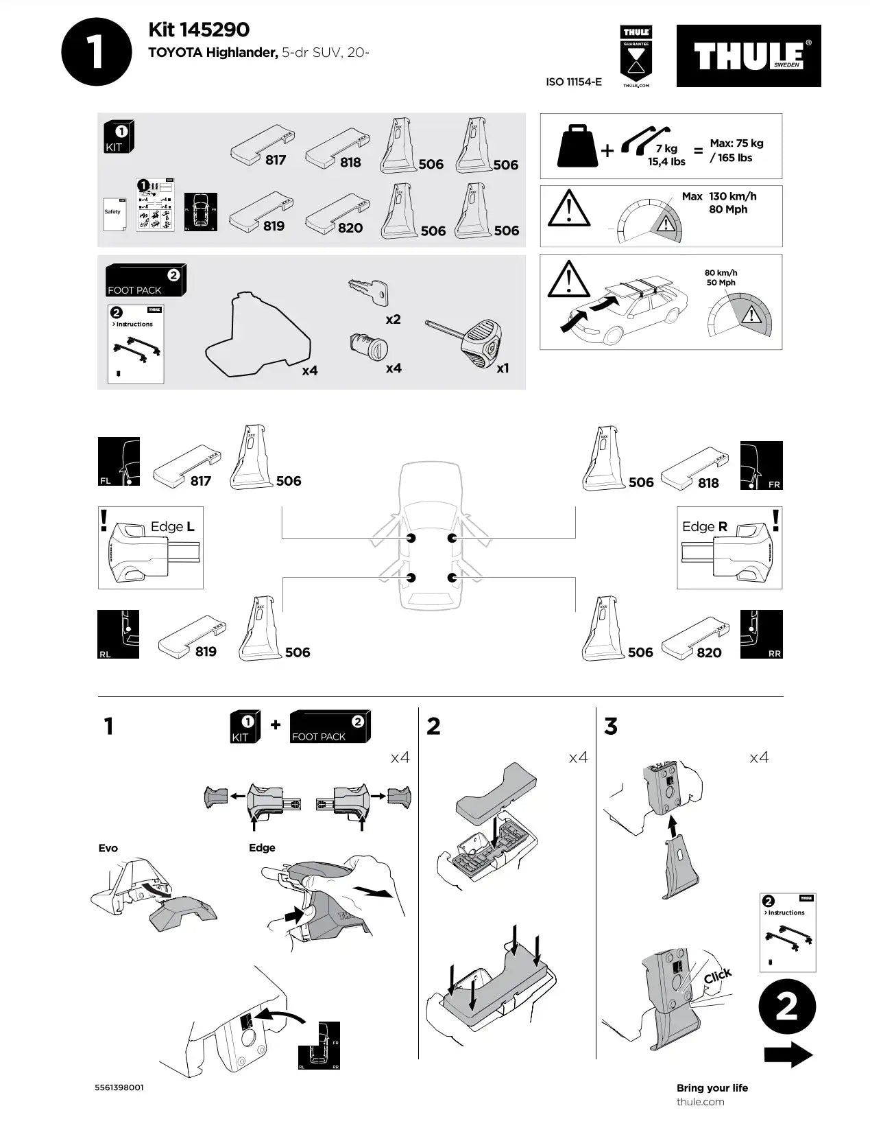 Kit Thule 145290 02 Manual