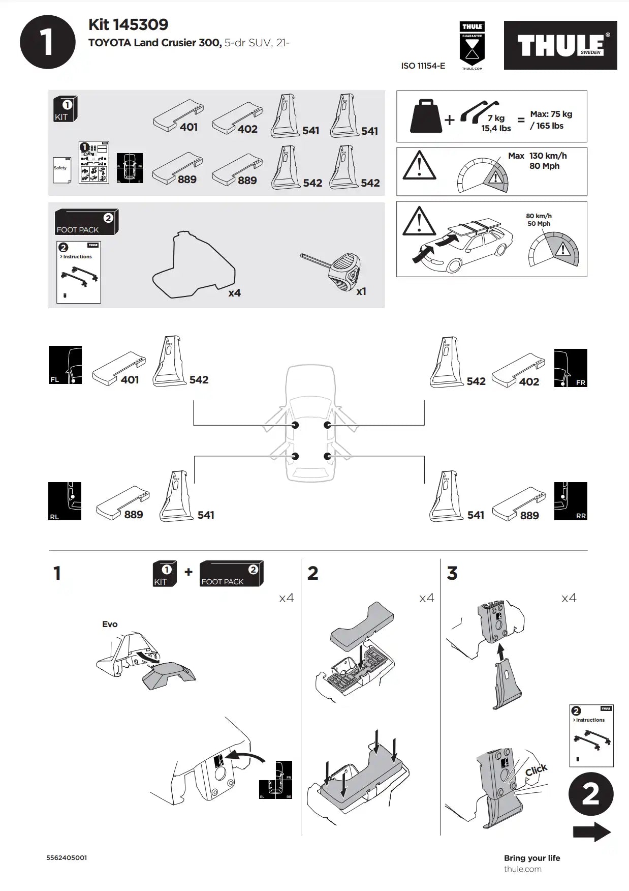 Kit Thule 145309 02 Manual