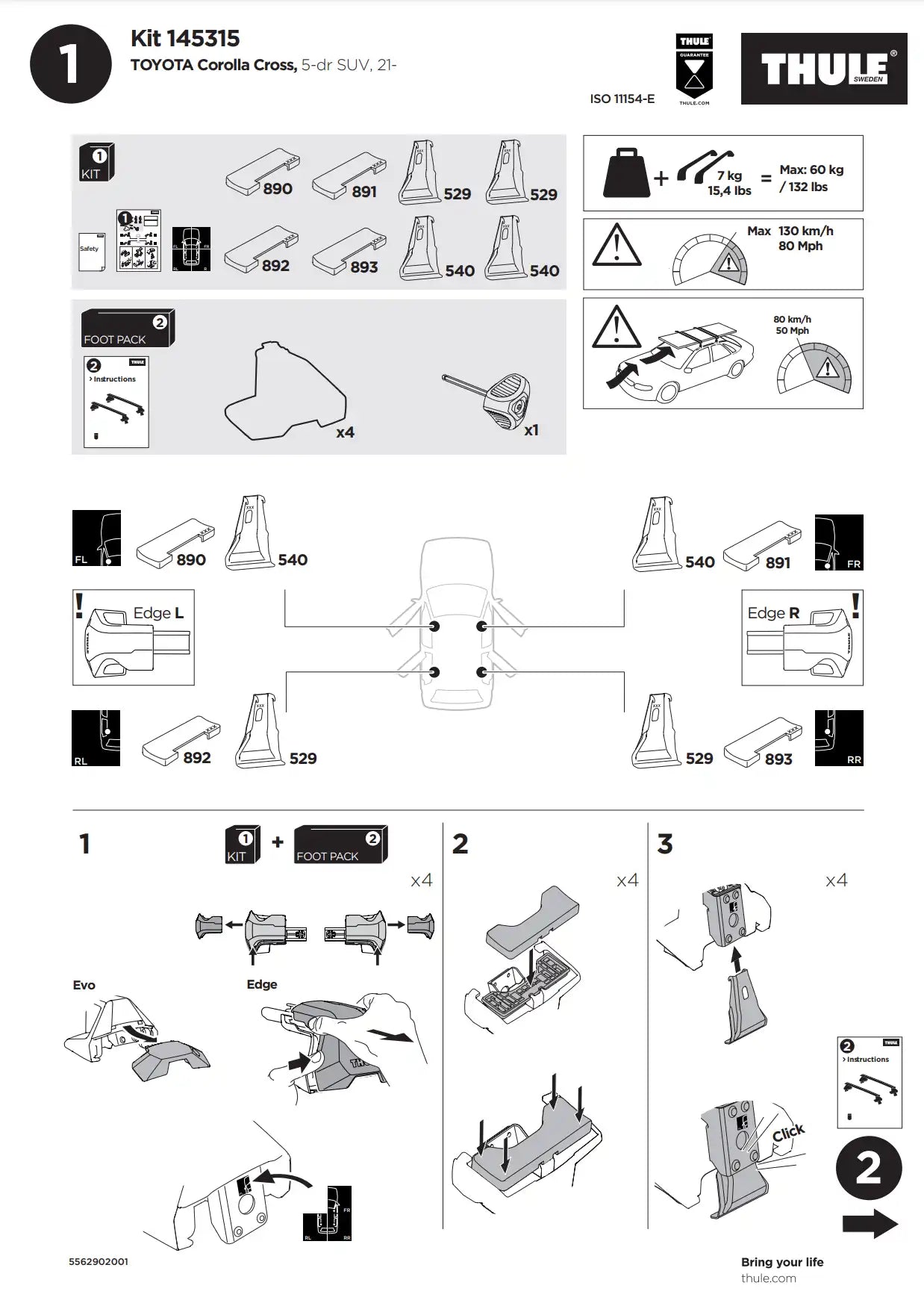 Kit Thule 145315 02 Manual