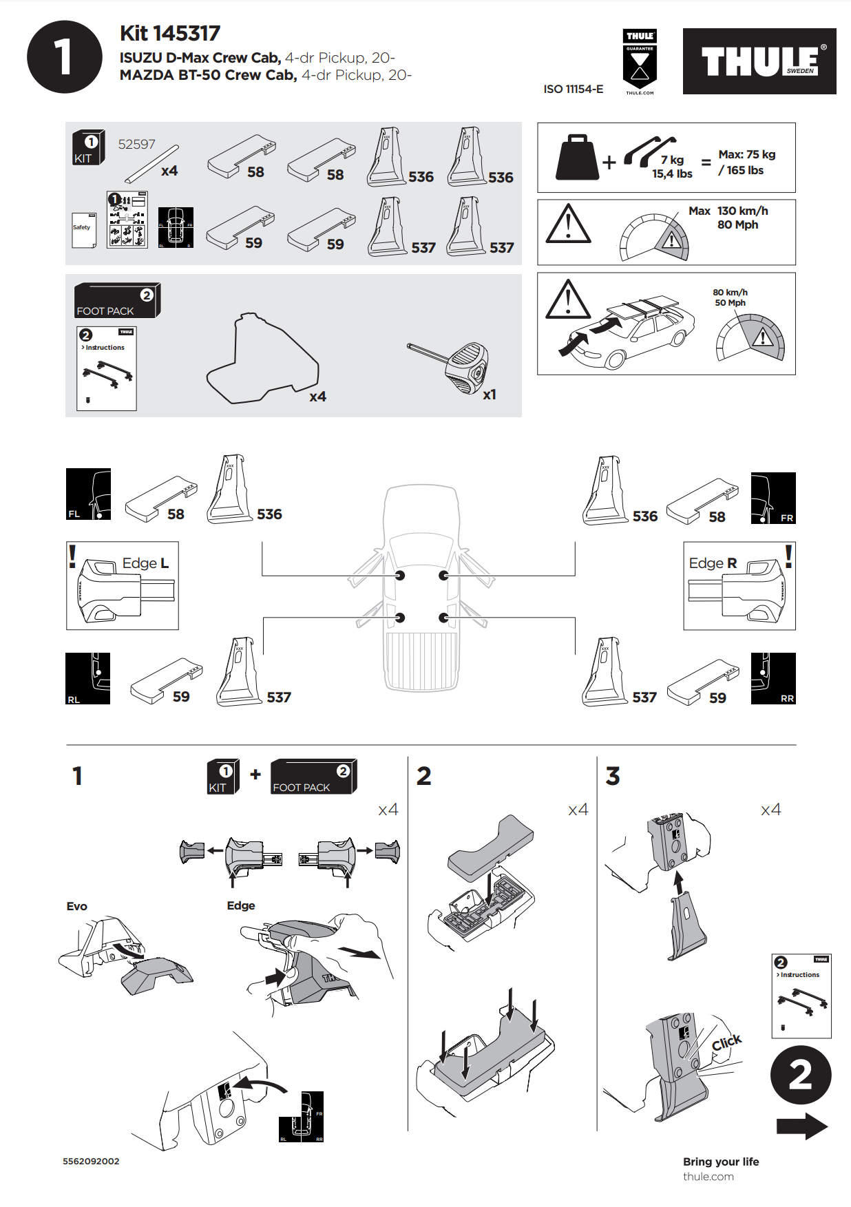 Kit Thule 145317 01 Manual