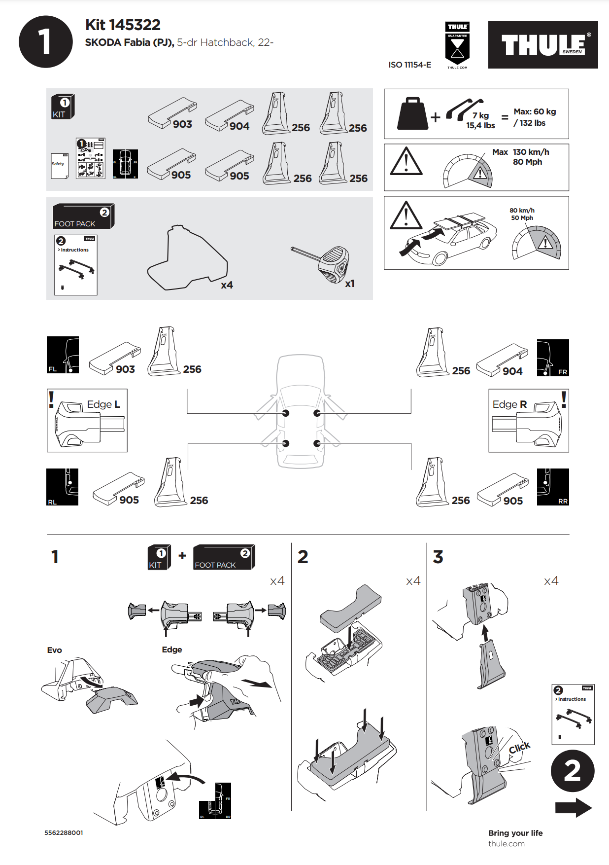 Kit Thule 145322 01 Manual