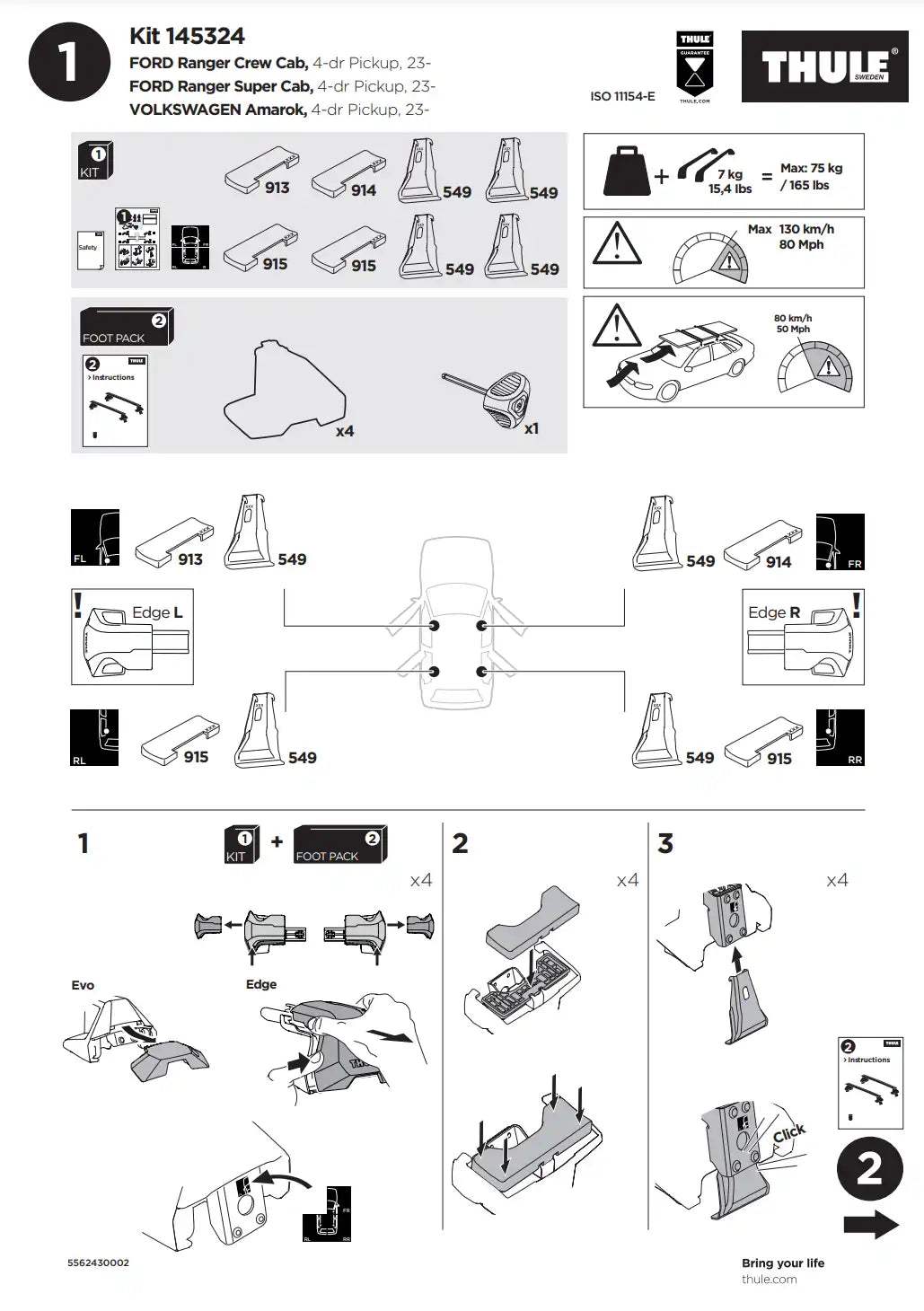 Kit Thule 145324 01 Manual