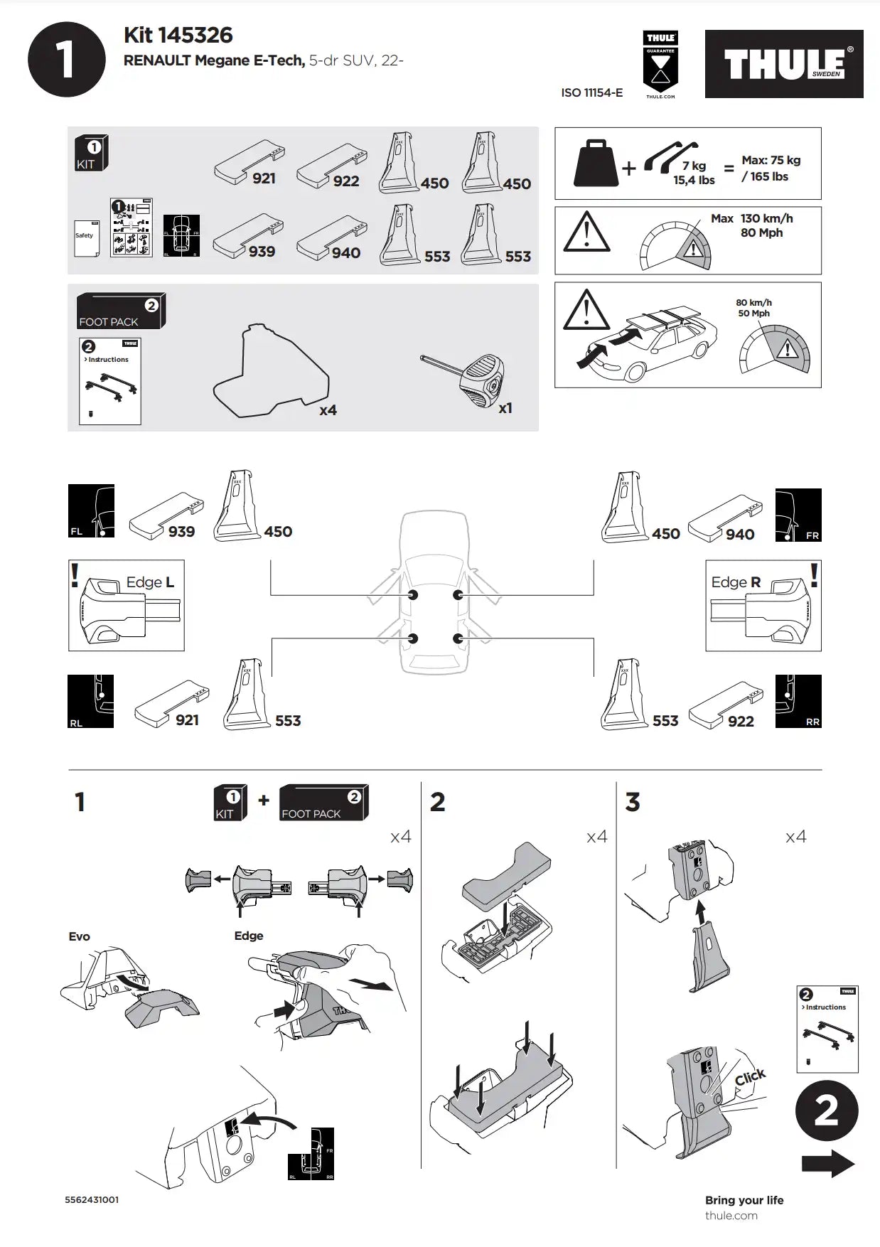 Kit Thule 145326 02 Manual