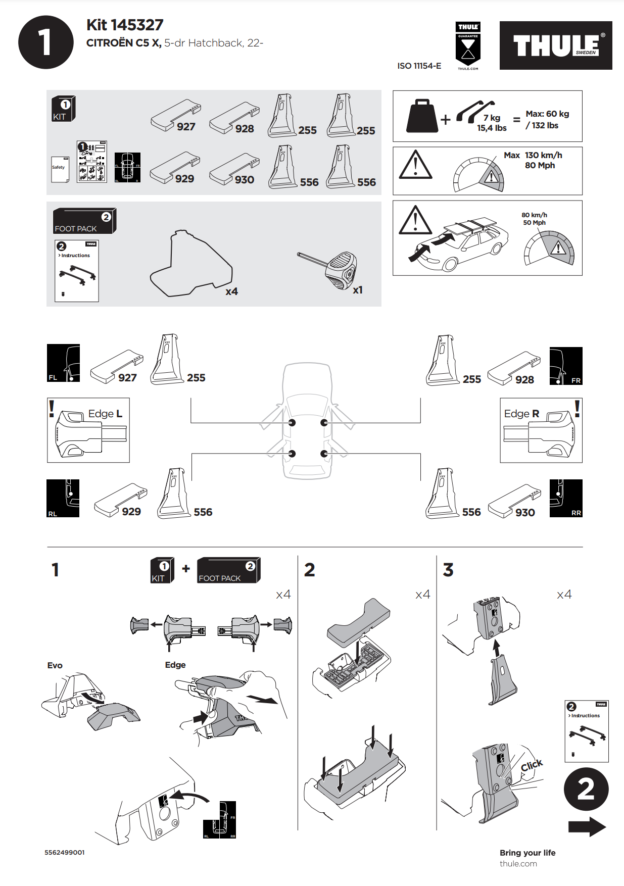 Kit Thule 145327 01 Manual