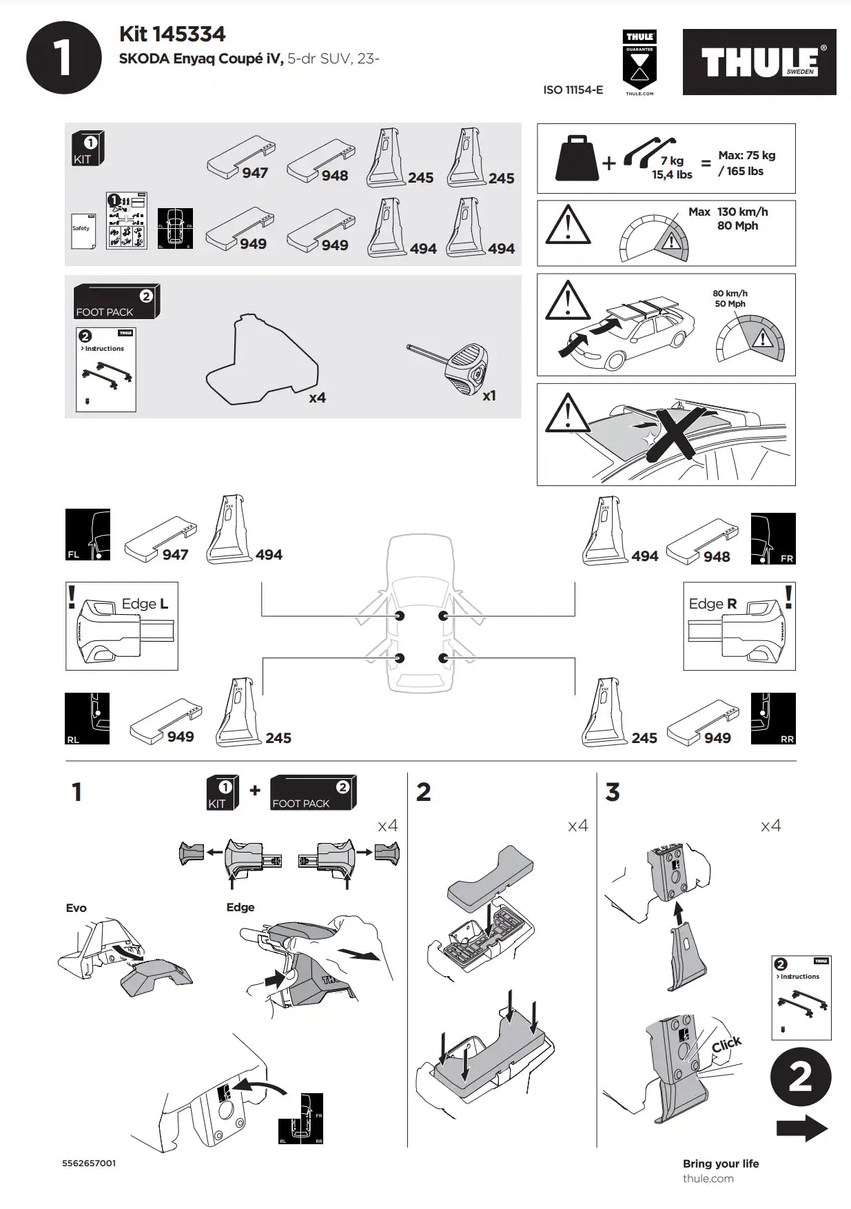 Kit Thule 145334 02 Manual