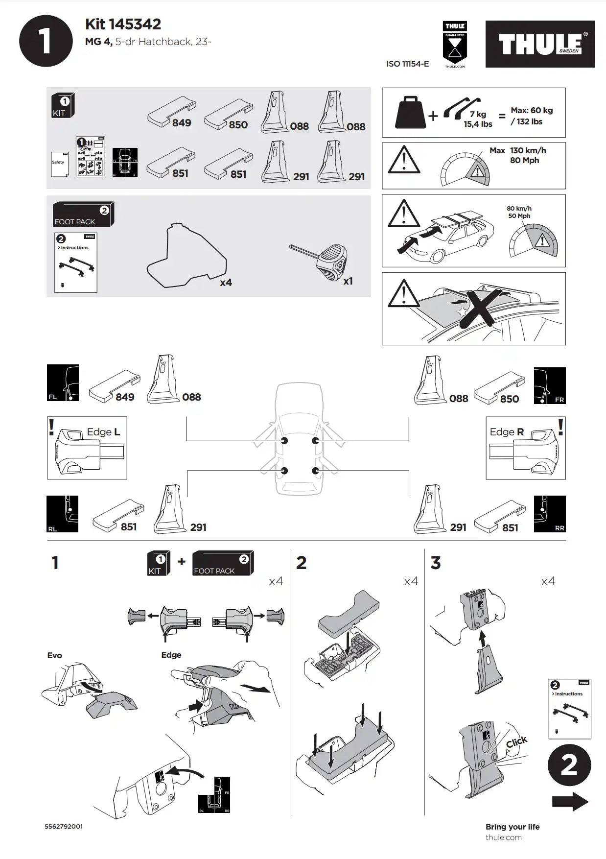Kit Thule 145342 02 Manual
