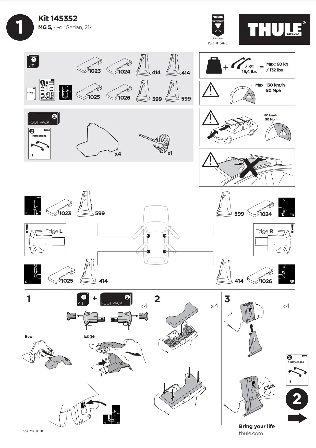 Kit Thule 145352 02 Manual
