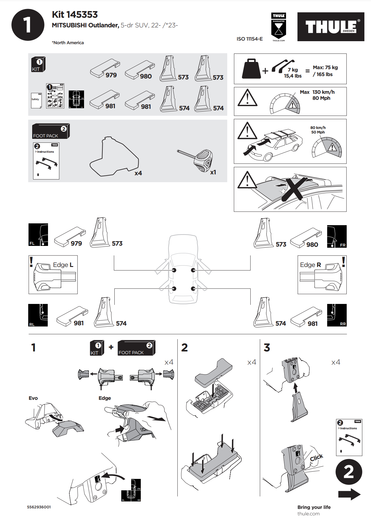 Kit Thule 145353 01 Manual