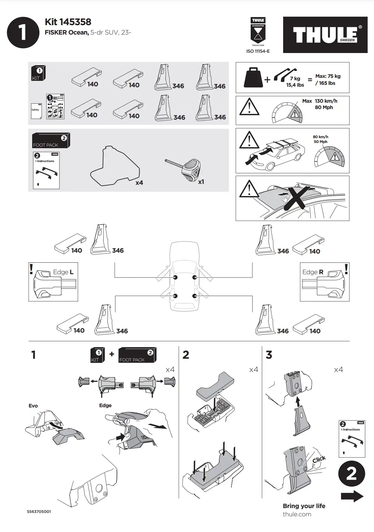 Kit Thule 145358 02 Manual