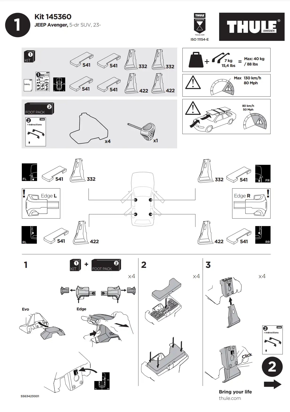 Kit Thule 145360 02 Manual