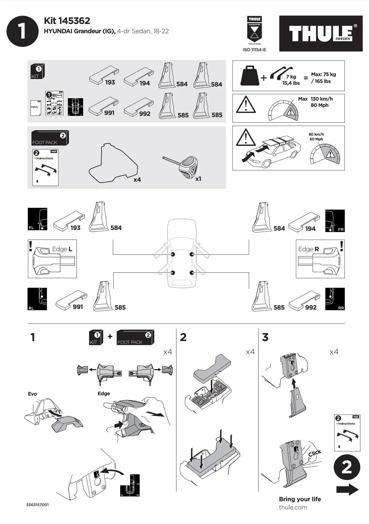 Kit Thule 145362 02 Manual
