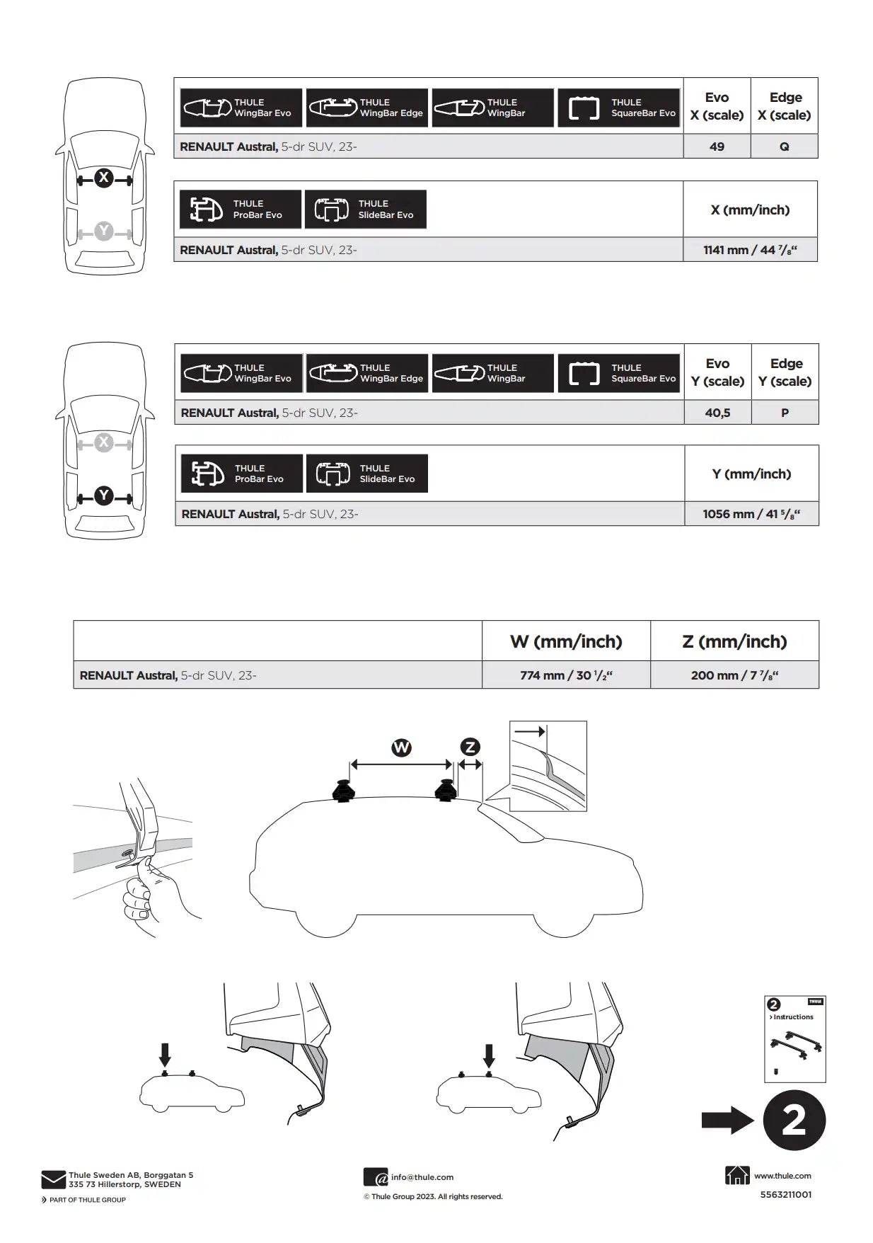 Kit Thule 145365 01 Manual