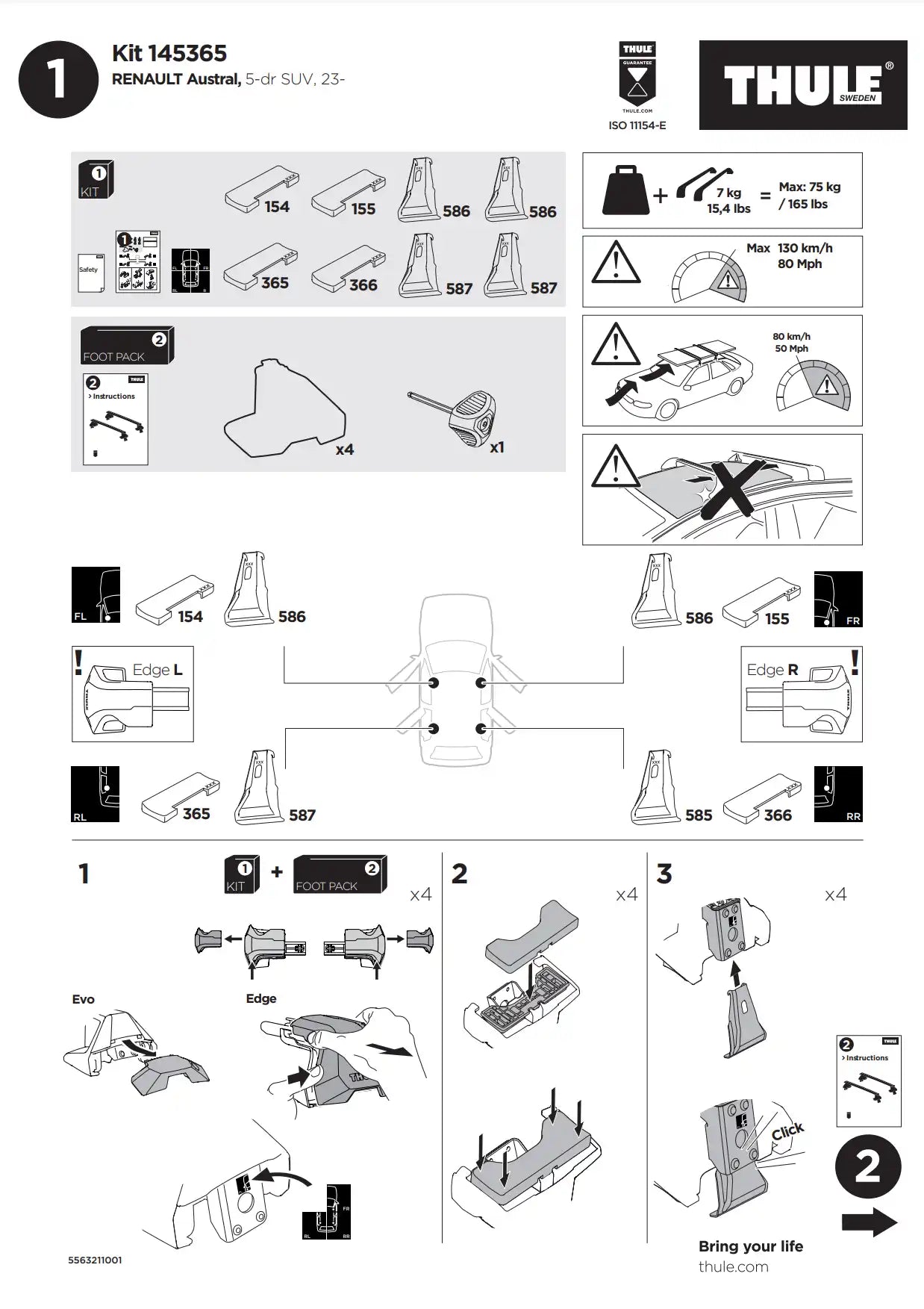 Kit Thule 145365 02 Manual