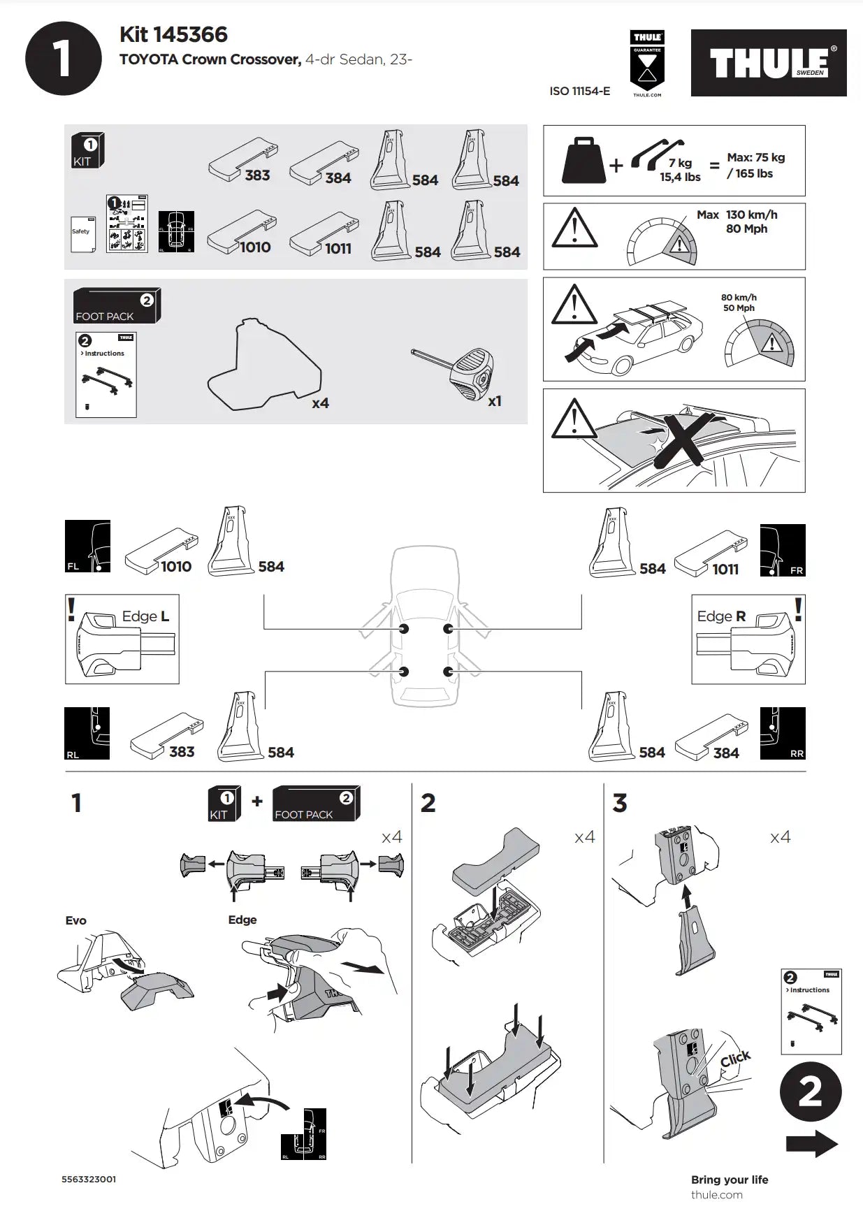 Kit Thule 145366 02 Manual