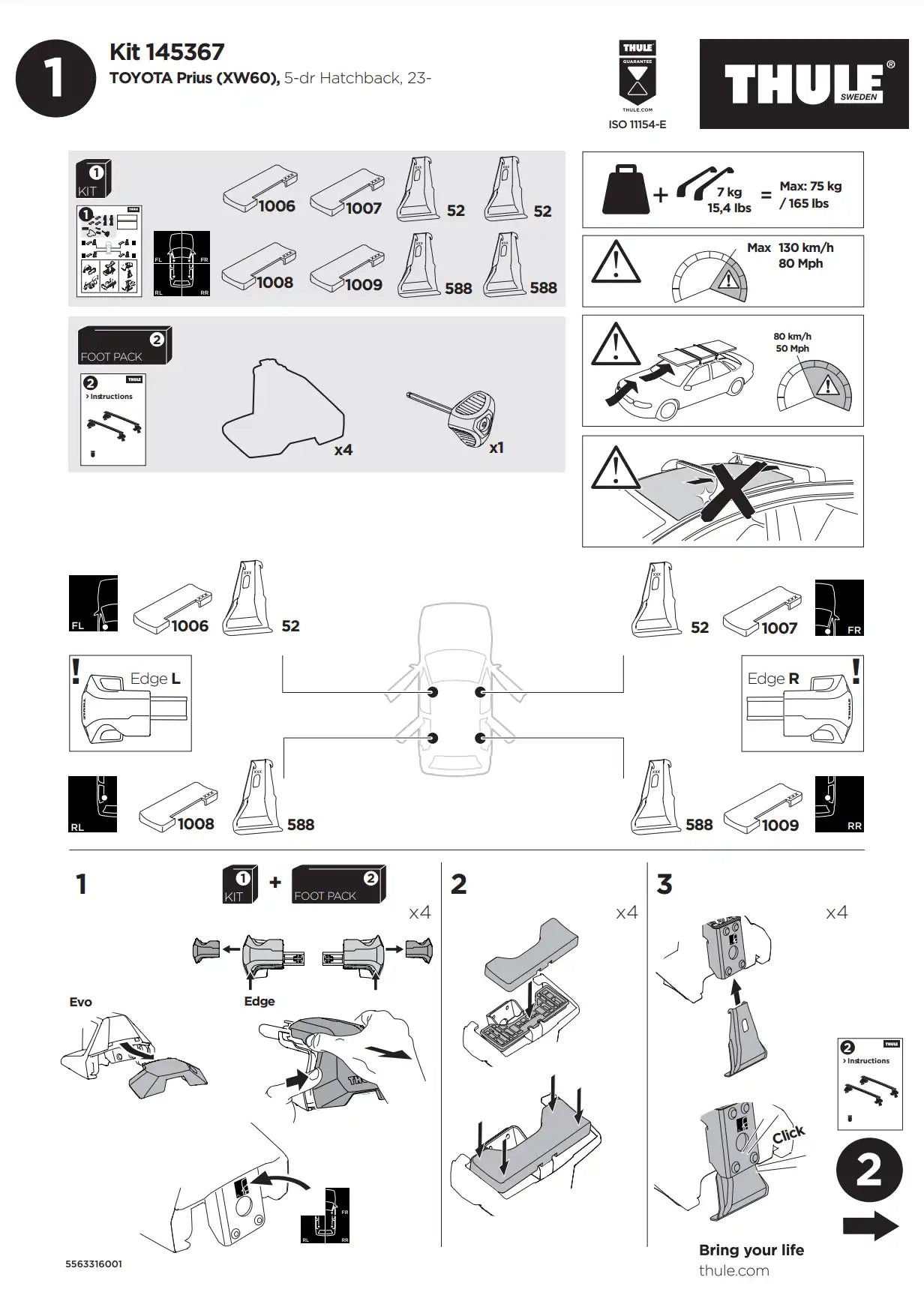 Kit Thule 145367 02 Manual