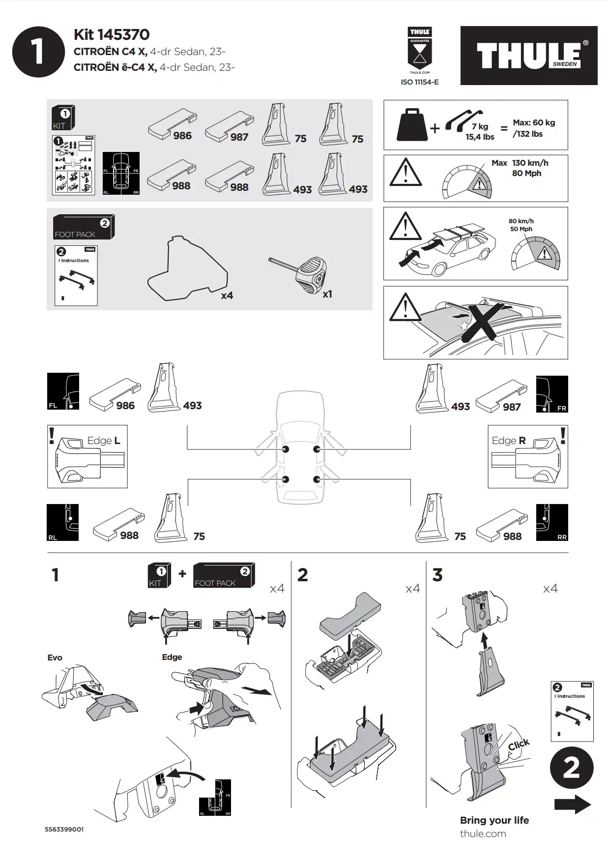 Kit Thule 145370 02 Manual