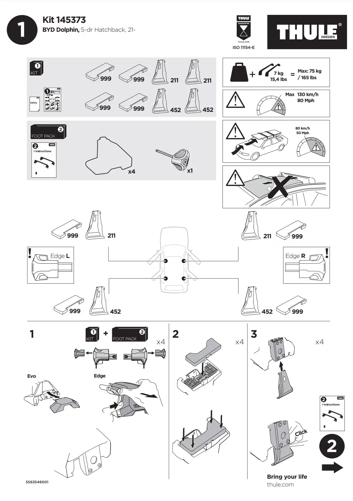 Kit Thule 145373 02 Manual