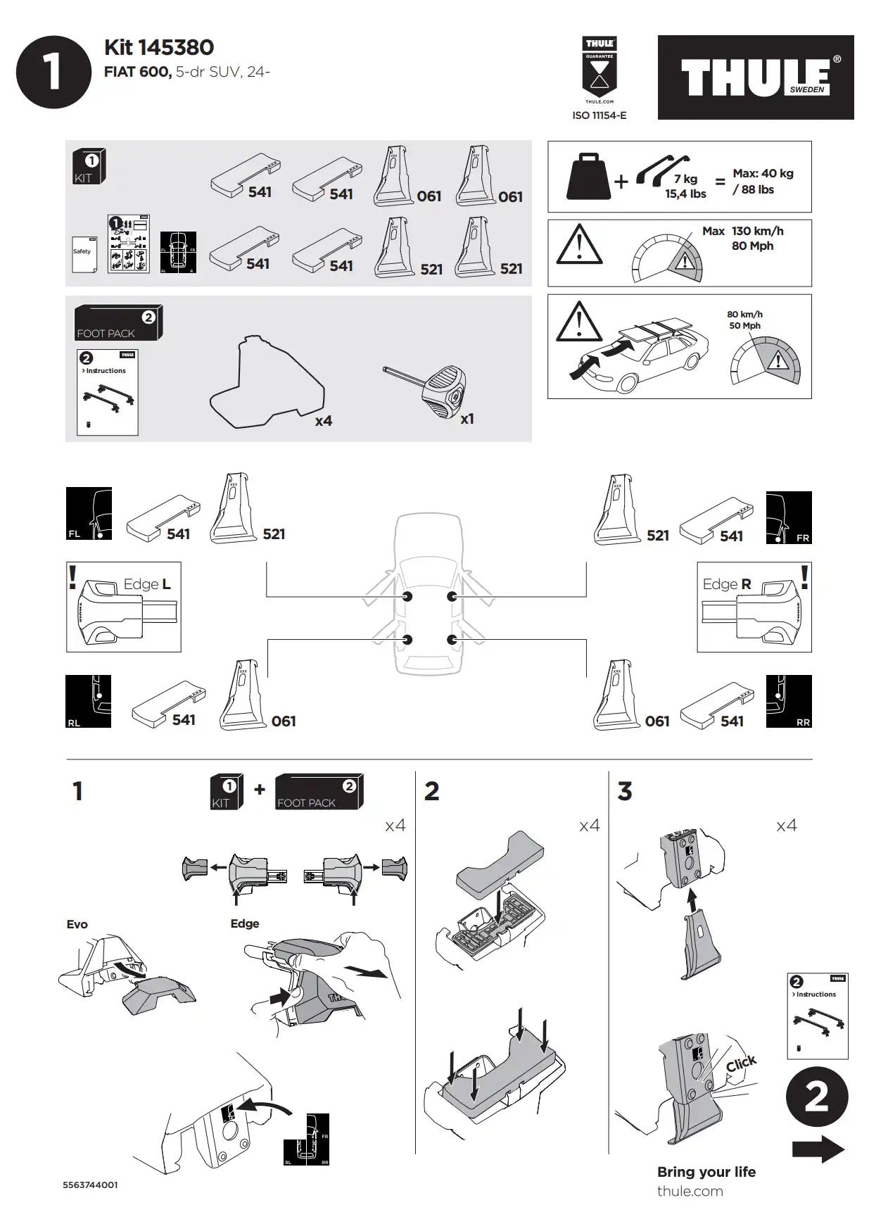 Kit Thule 145380 02 Manual