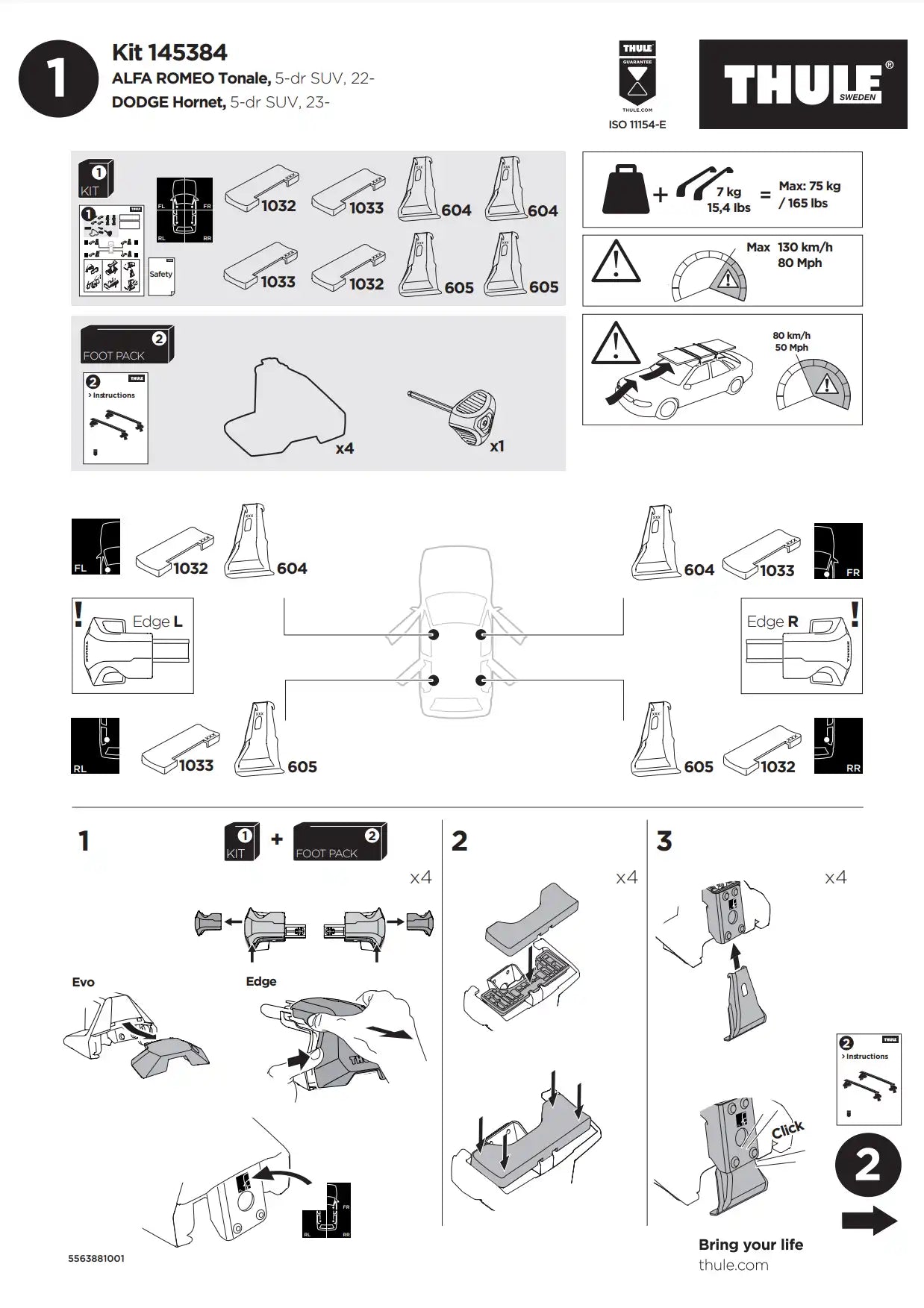 Kit Thule 145384 02 Manual