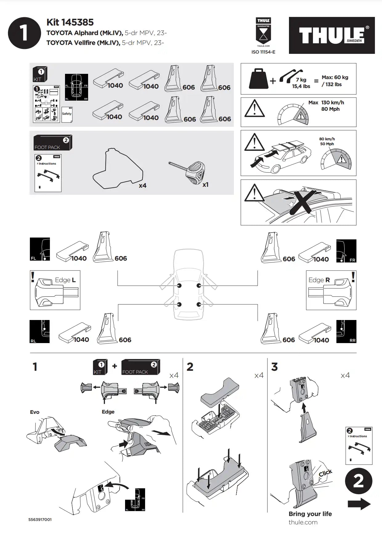 Kit Thule 145385 02 Manual