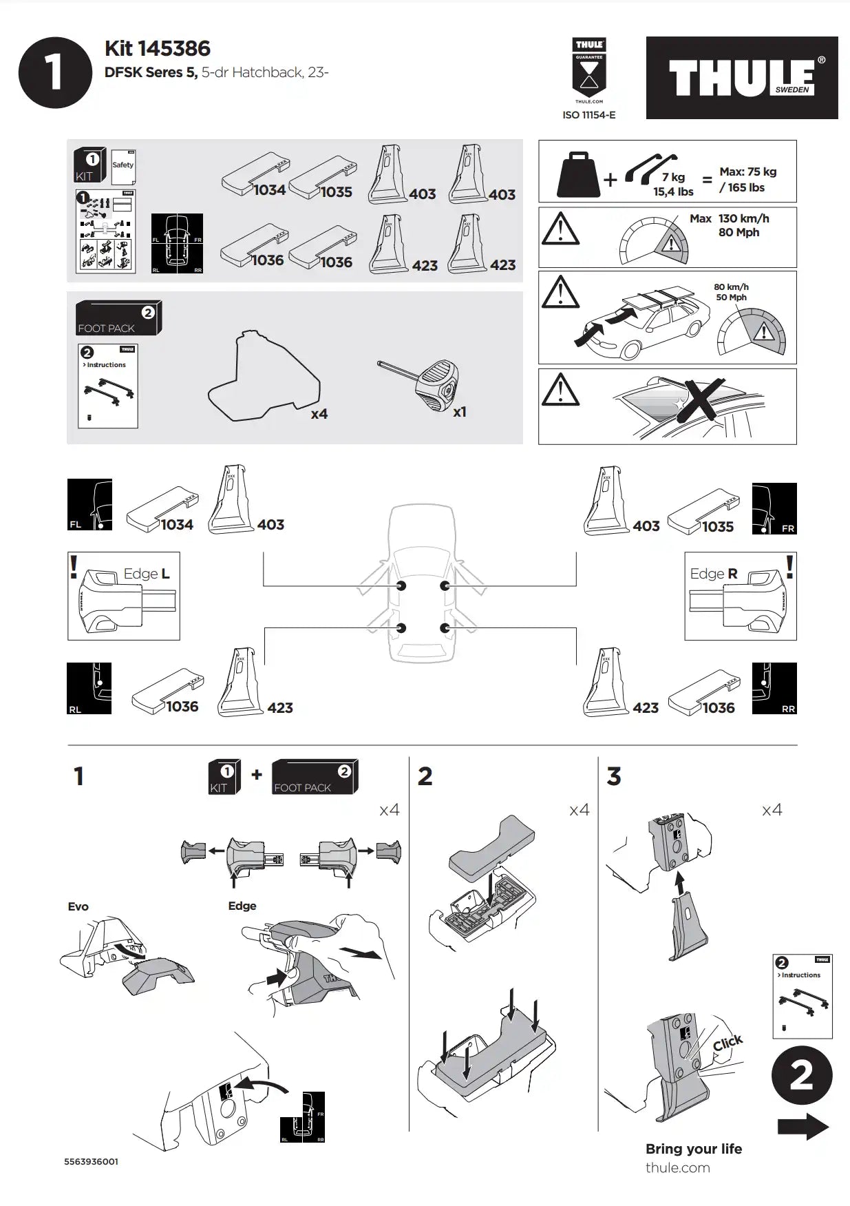 Kit Thule 145386 01 Manual