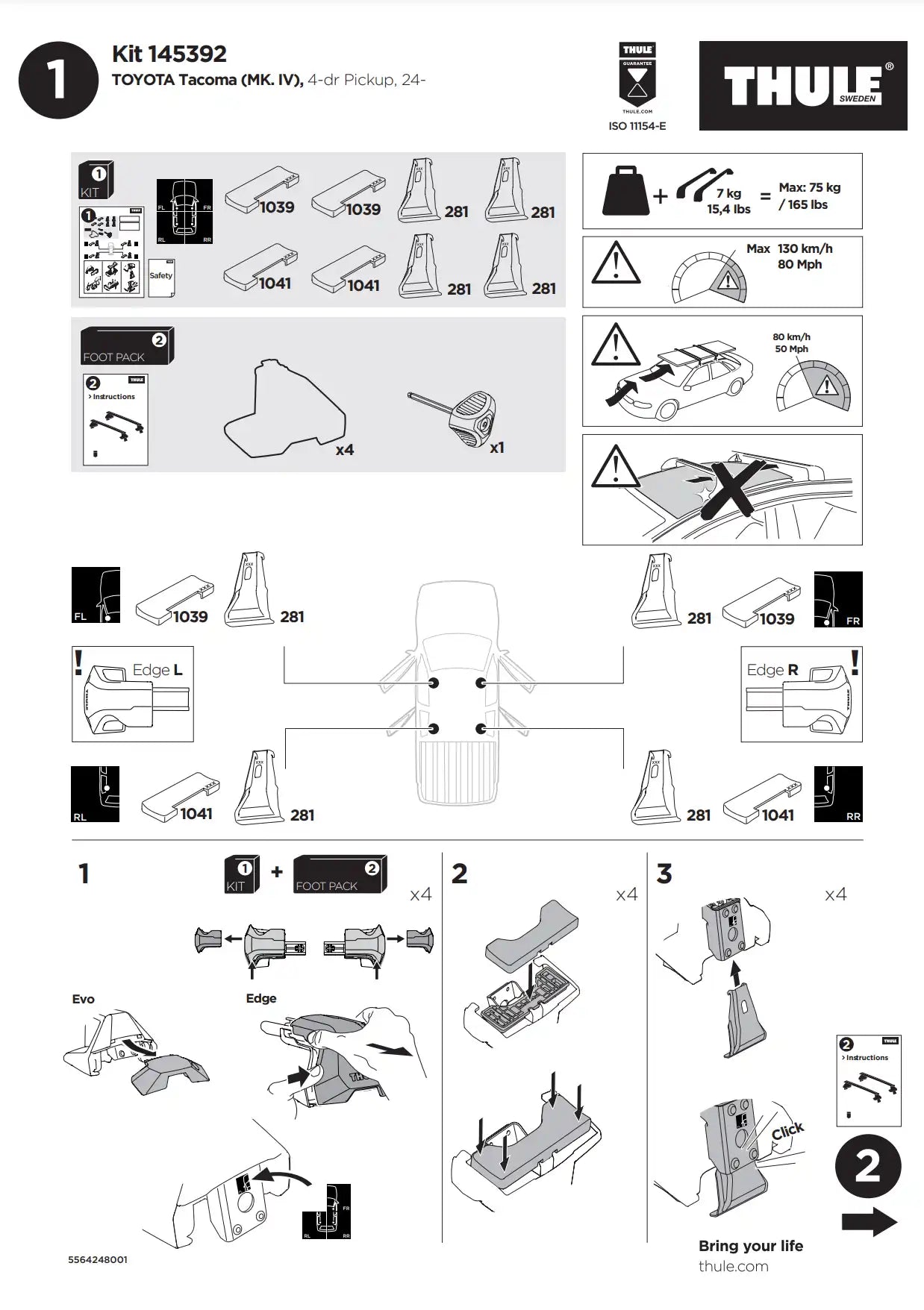 Kit Thule 145392 02 Manual