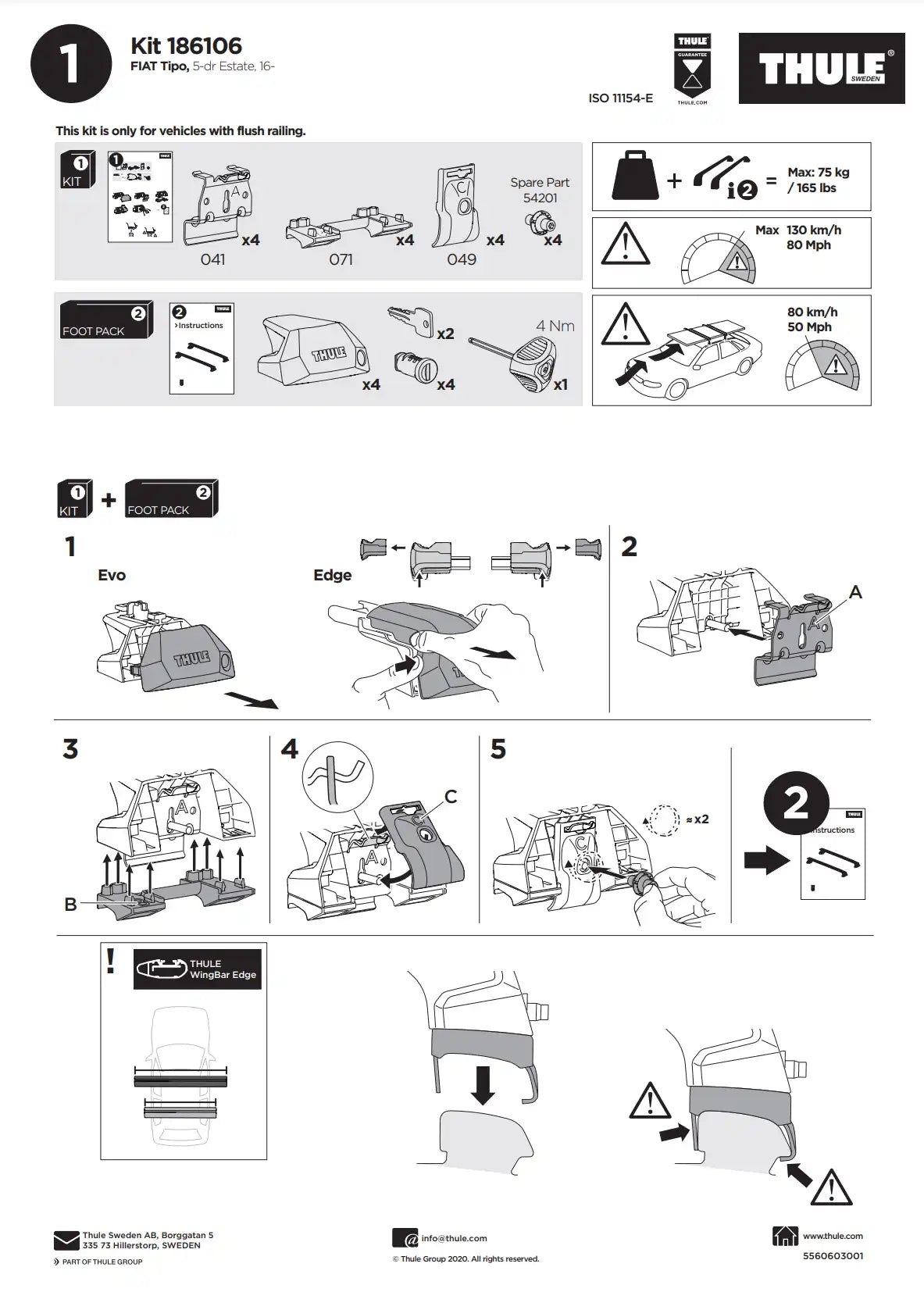 Kit Thule 16106 Manual