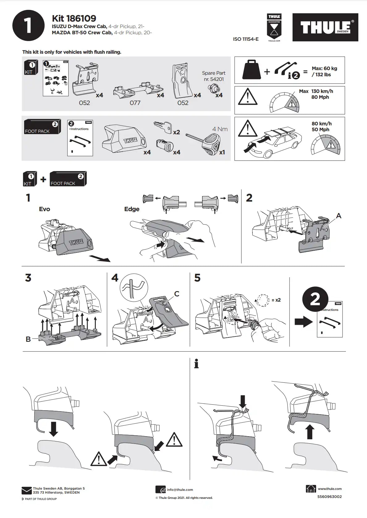Kit Thule 16109 Manual