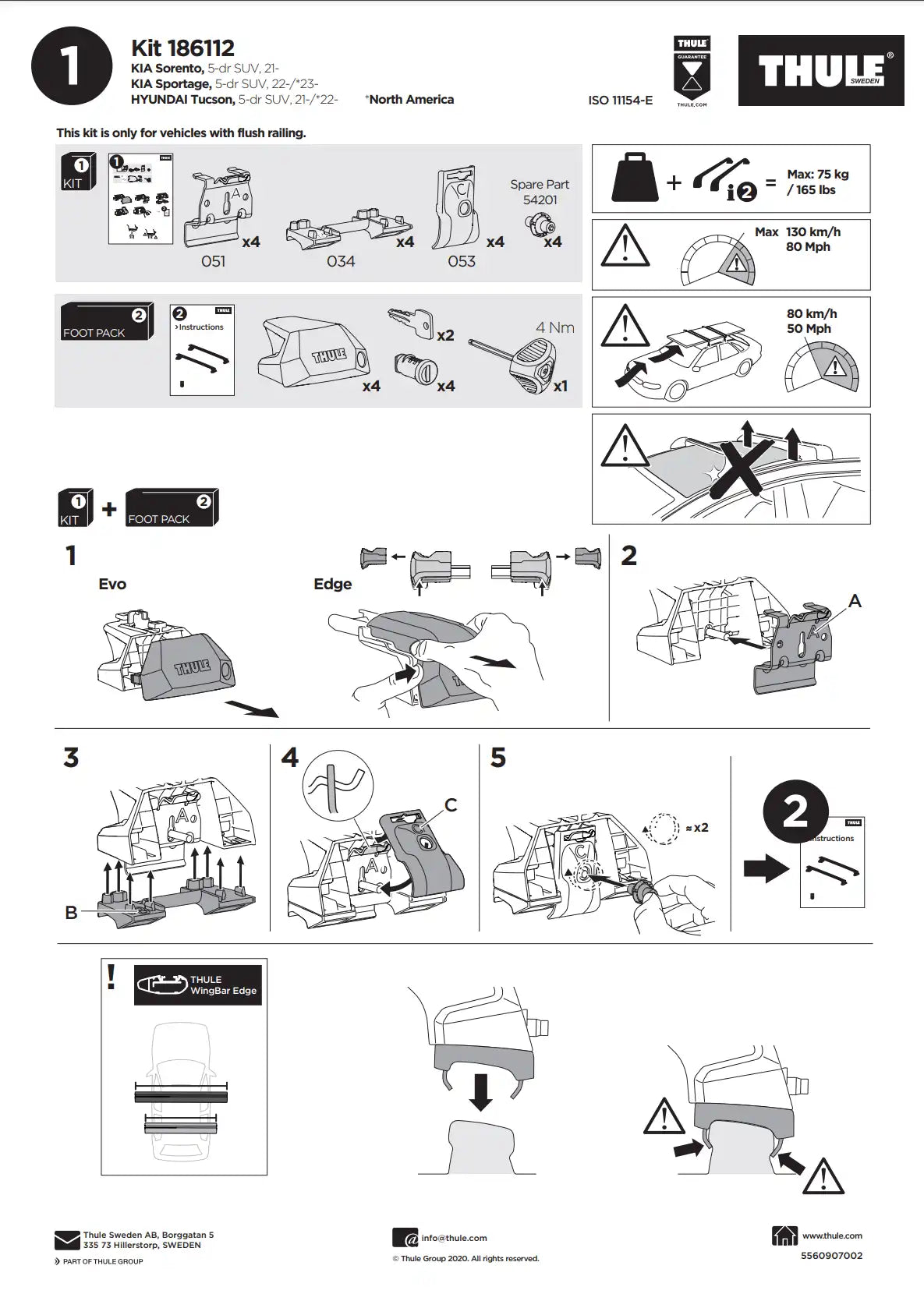 Kit Thule 16112 Manual