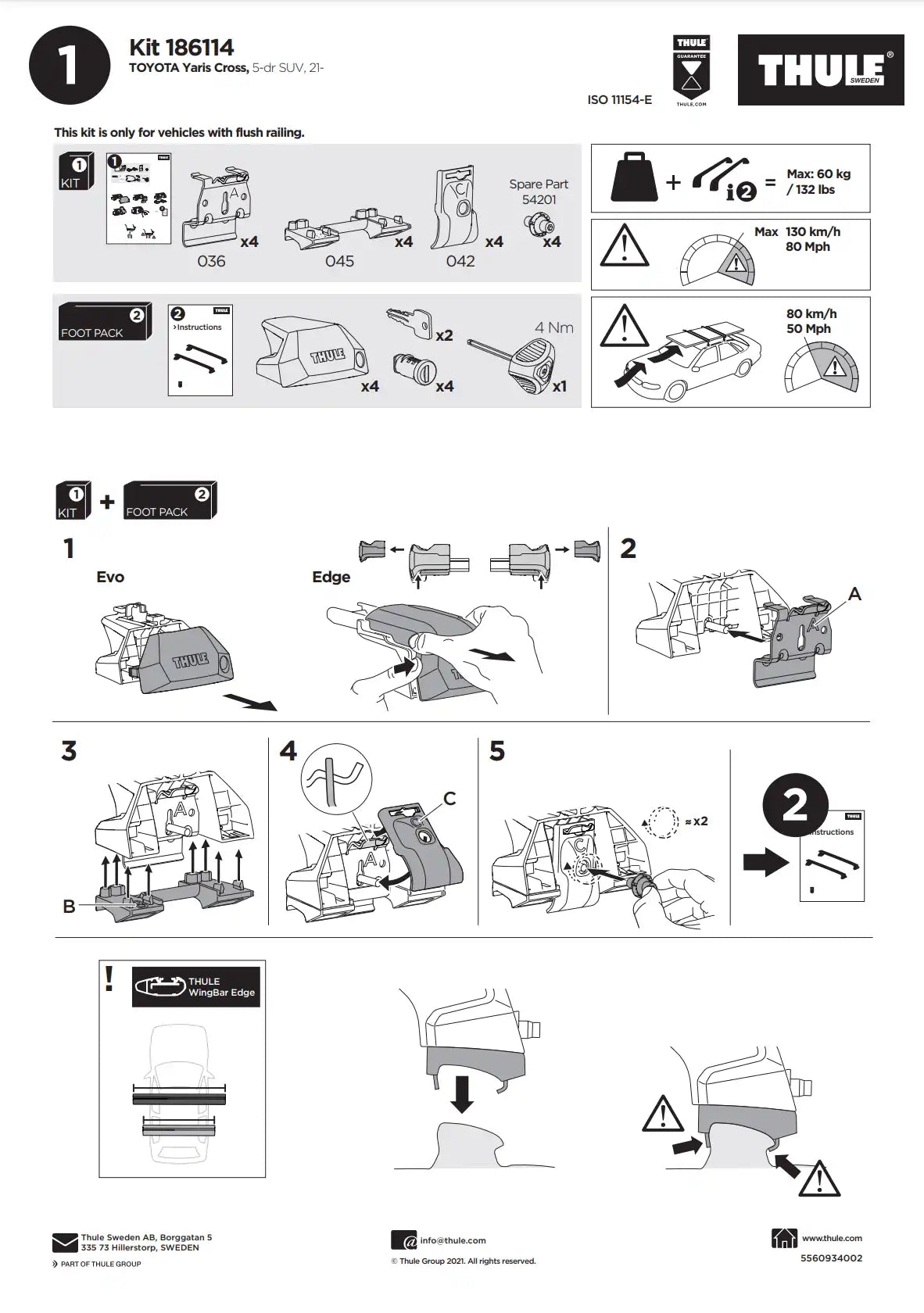 Kit Thule 16114 Manual