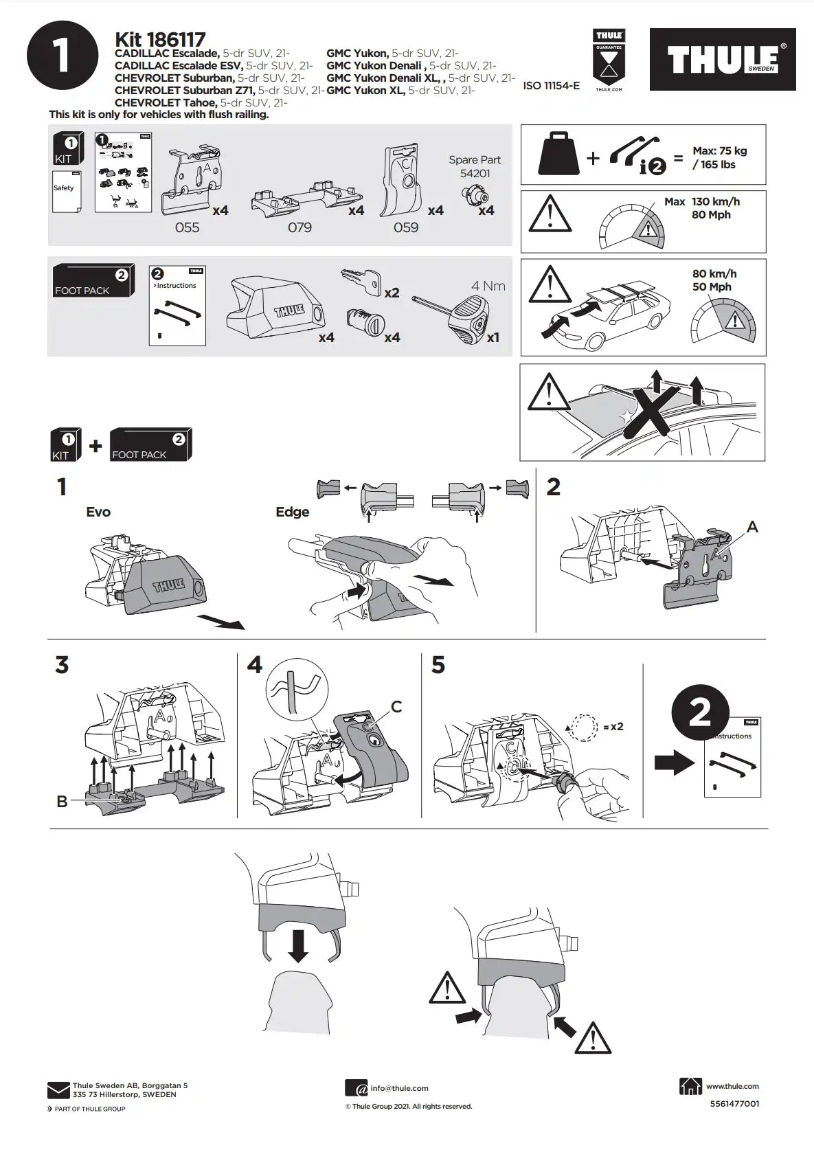 Kit Thule 16117 Manual