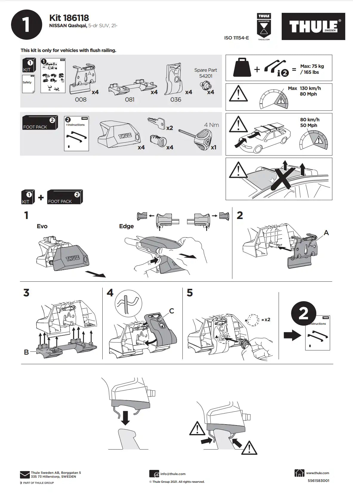 Kit Thule 16118 Manual