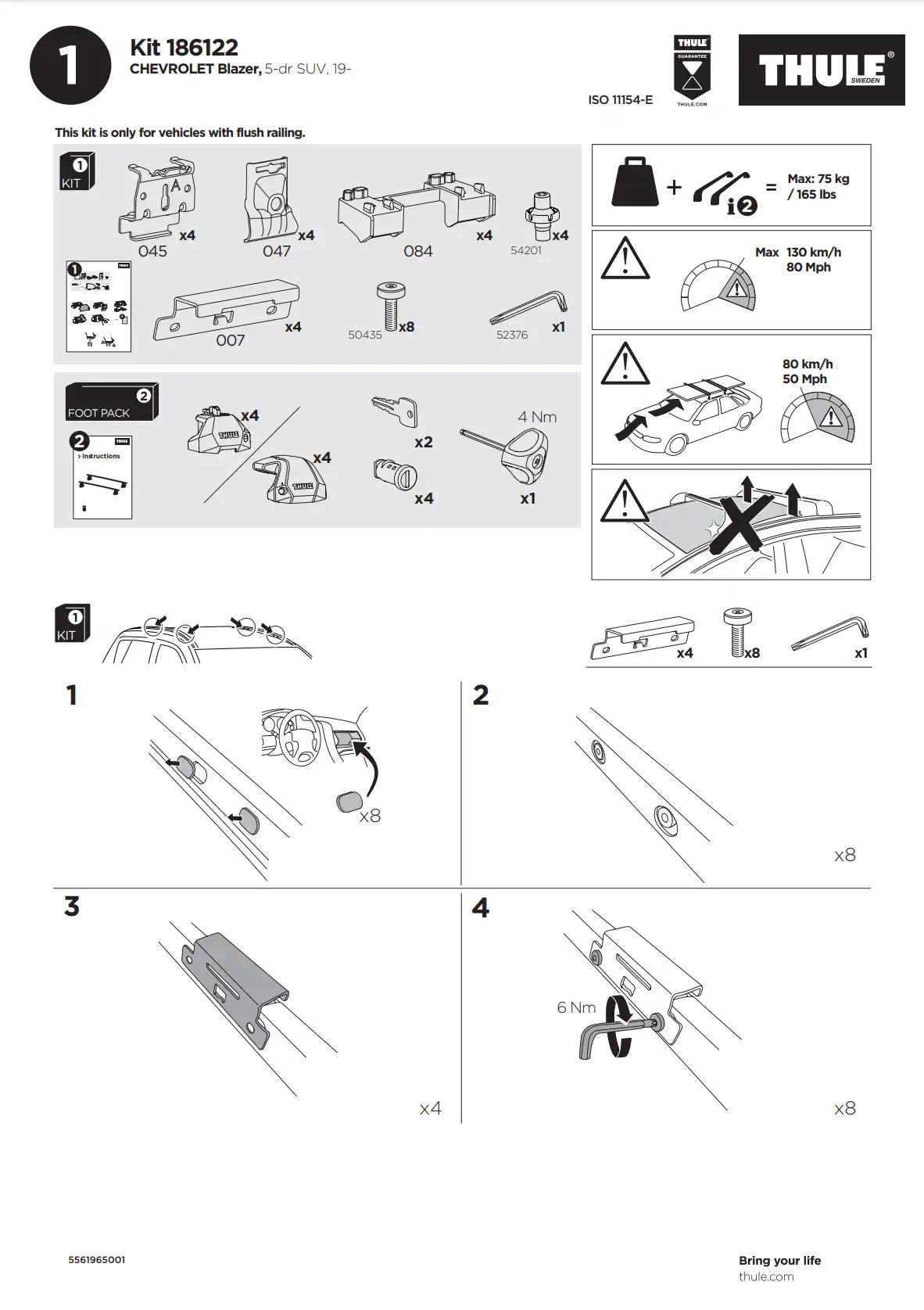 Kit Thule 16122 1 Manual