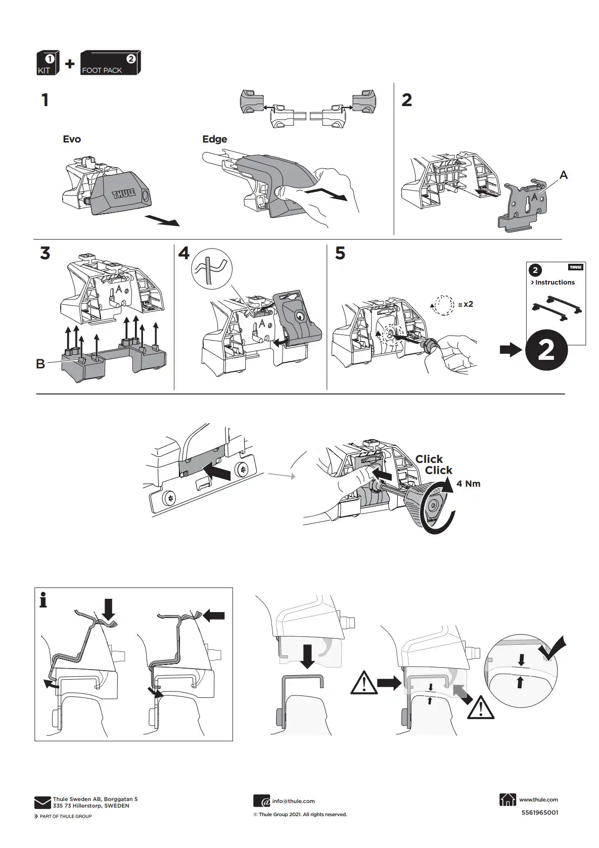 Kit Thule 16122 2 Manual