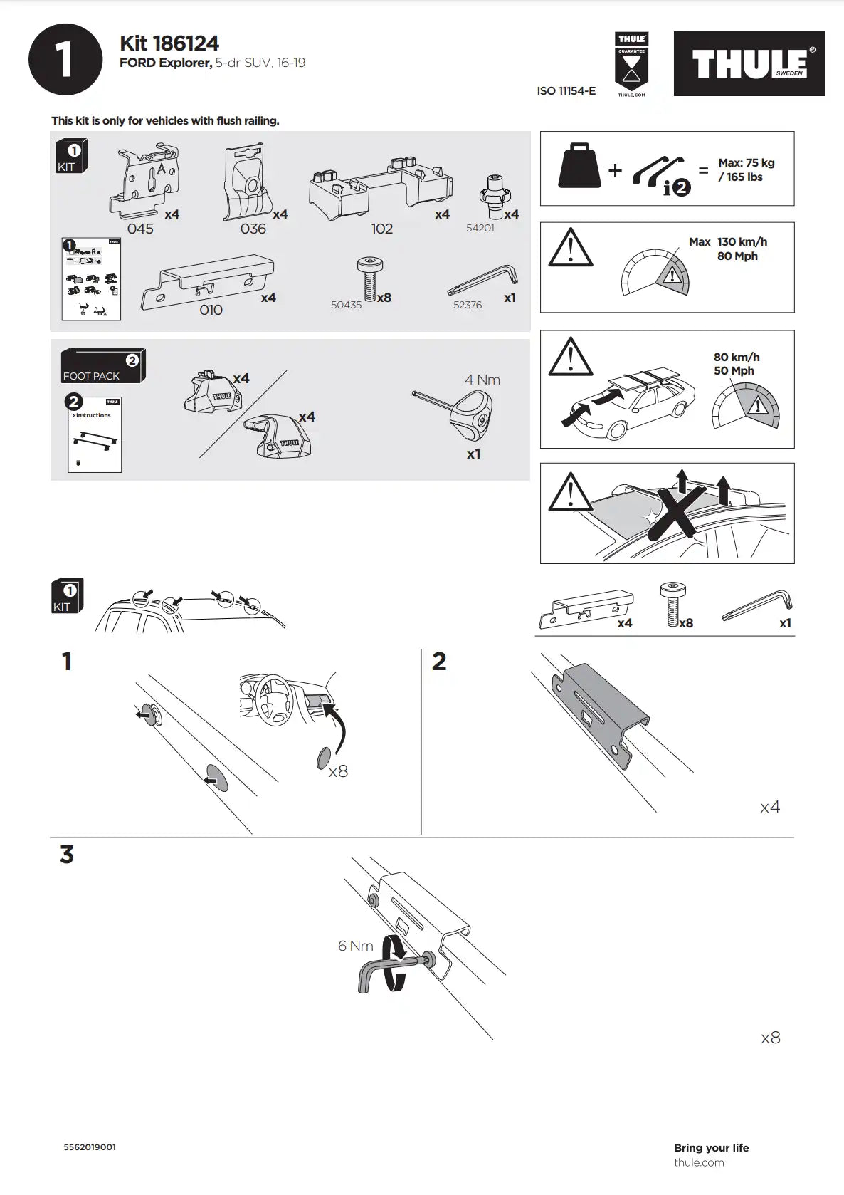Kit Thule 16124 1 Manual