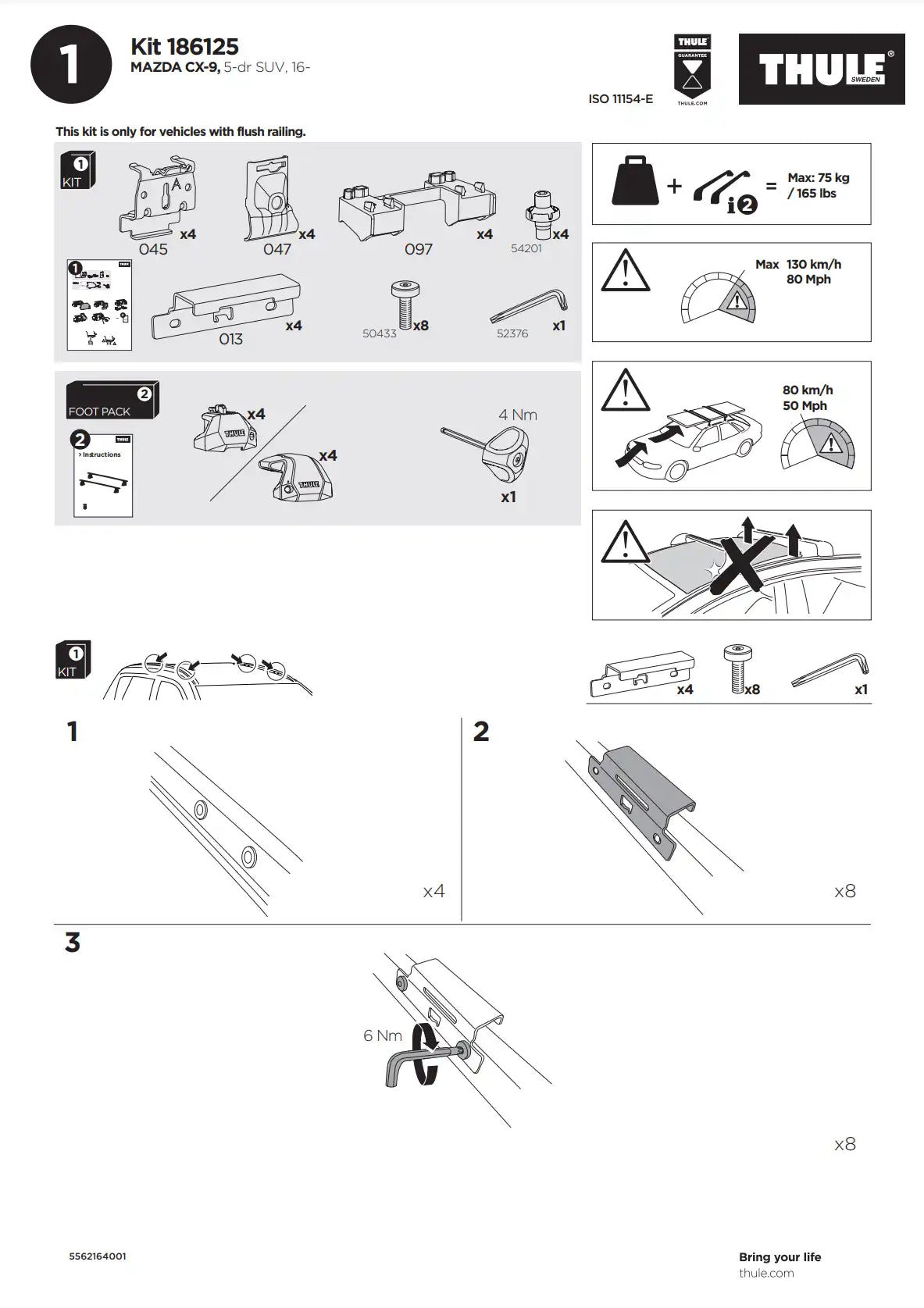Kit Thule 16125 1 Manual