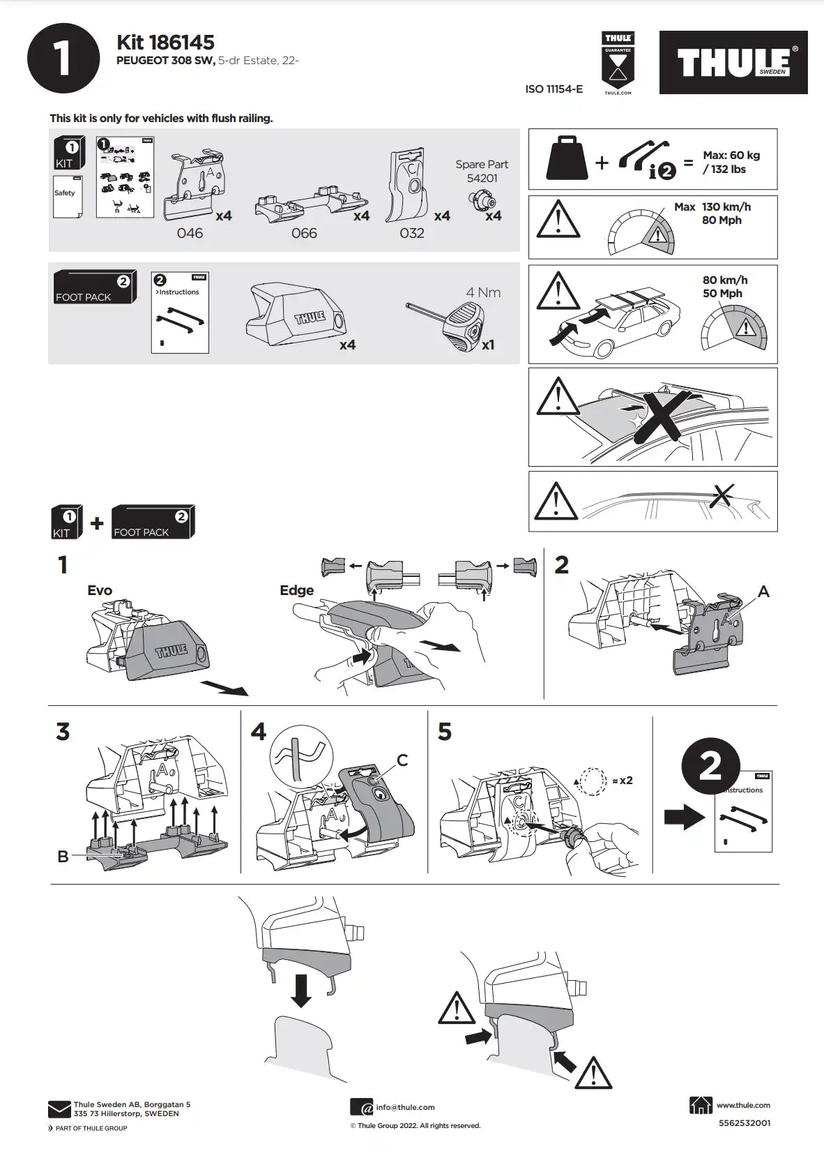 Kit Thule 16145 Manual