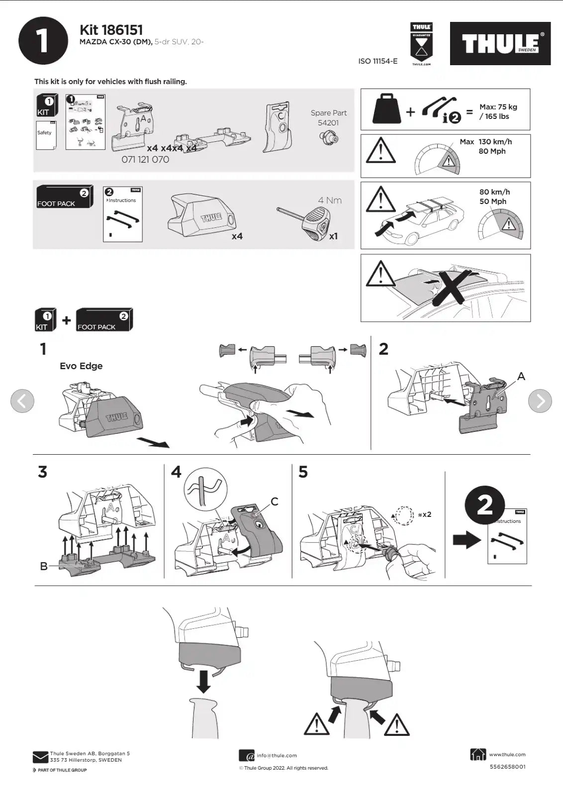 Kit Thule 16151 Manual