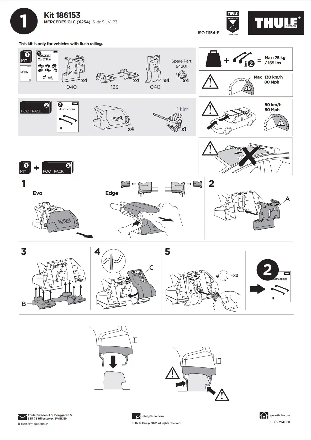 Kit Thule 16153 Manual