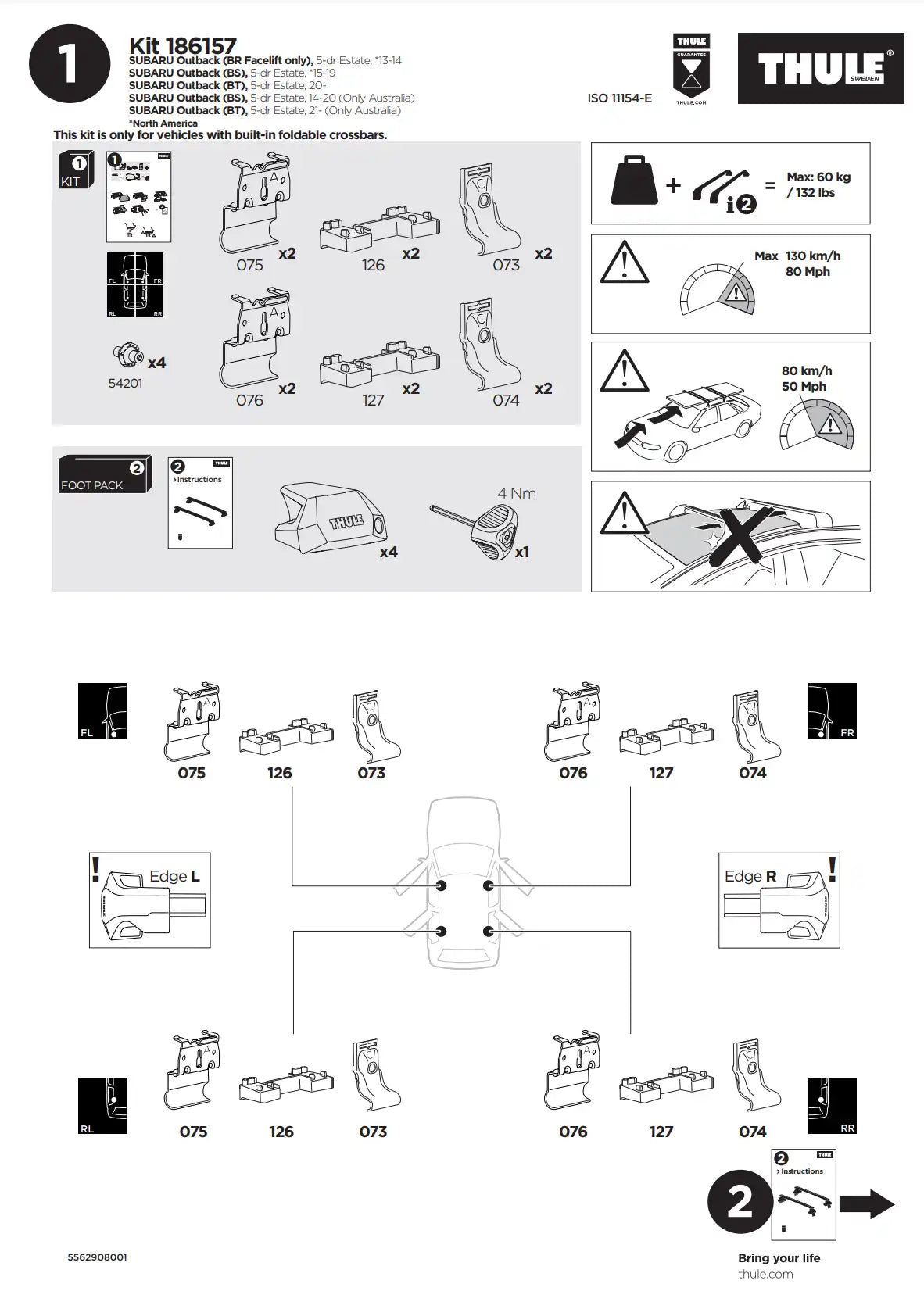 Kit Thule 186157 1 Manual