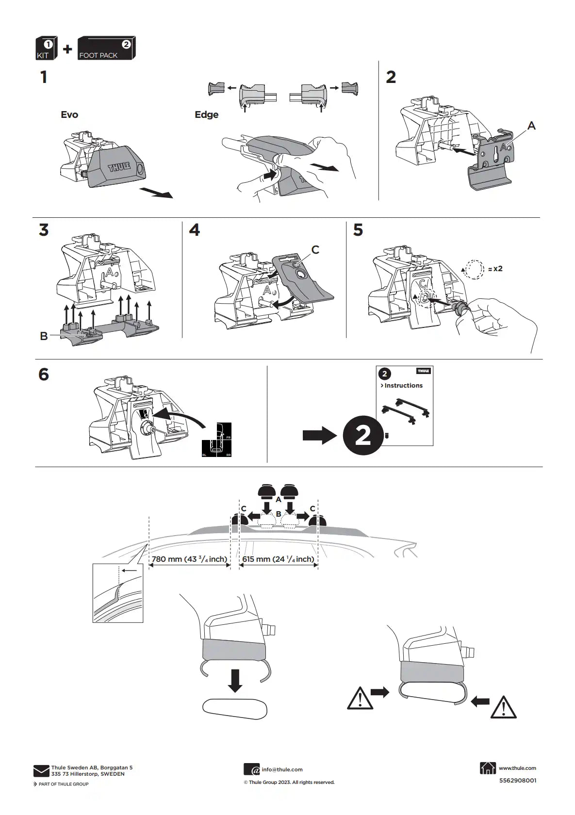 Kit Thule 186157 2 Manual