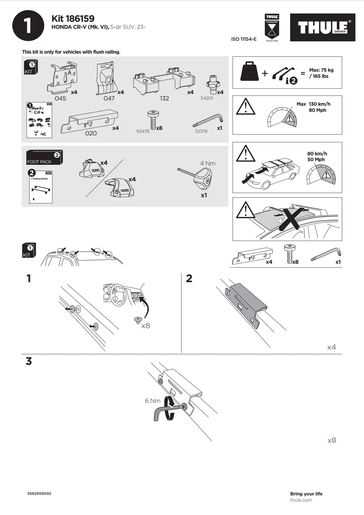 Kit Thule 186159 1 Manual