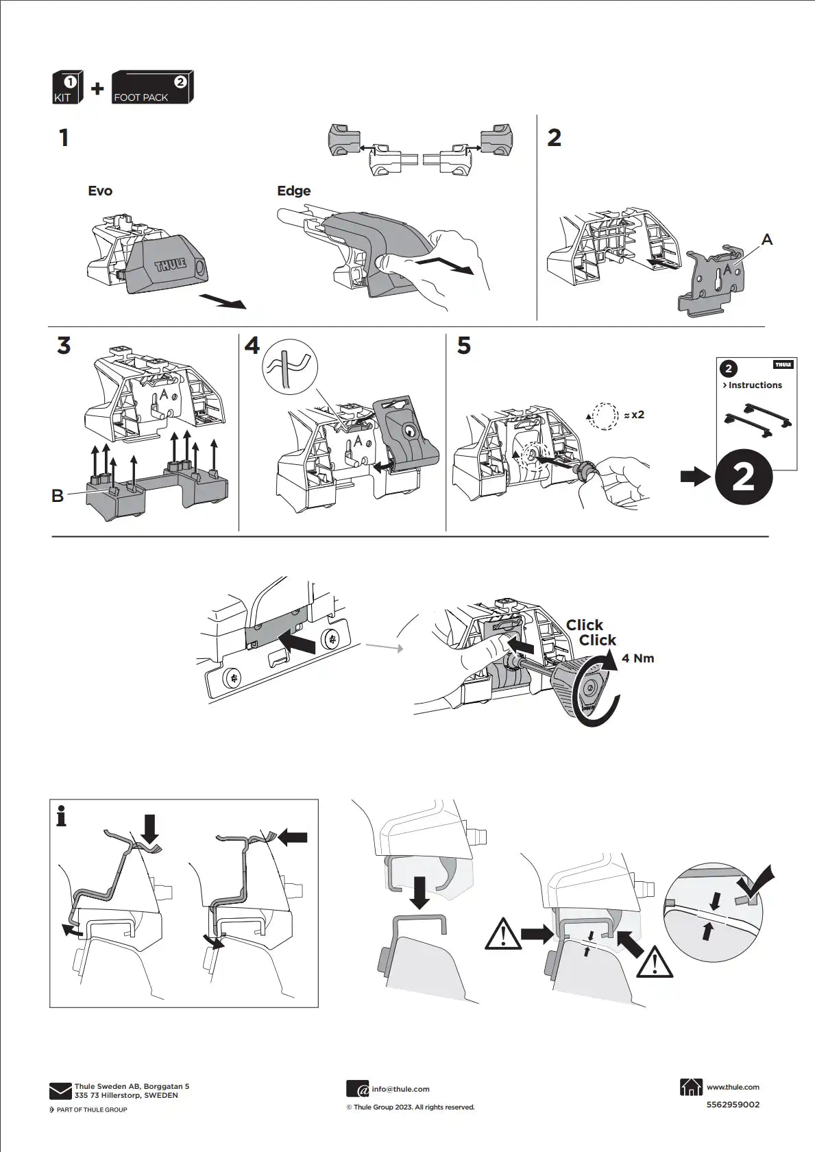 Kit Thule 186159 2 Manual